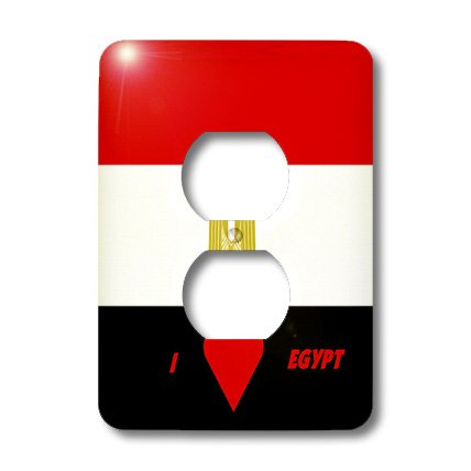 3D Rose I Love Egypt Outlet Cover - Decorative Electrical Outlet Cover Plate for Home & Office Decor - Perfect for Egyptian-Themed Rooms, Travel Lovers, and Unique Gifts