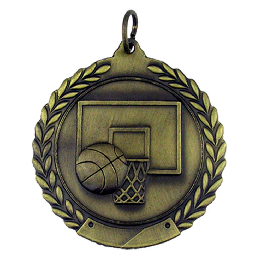 Custom Basketball Award Medals - Personalized Single & Bulk Trophies for Sports Tournaments, Team Recognition & Youth Leagues