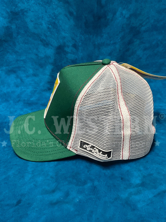 Larry Mahan MCBCLABA La Bandera Mesh Back Baseball Cap - Green for Outdoor Sports & Casual Wear