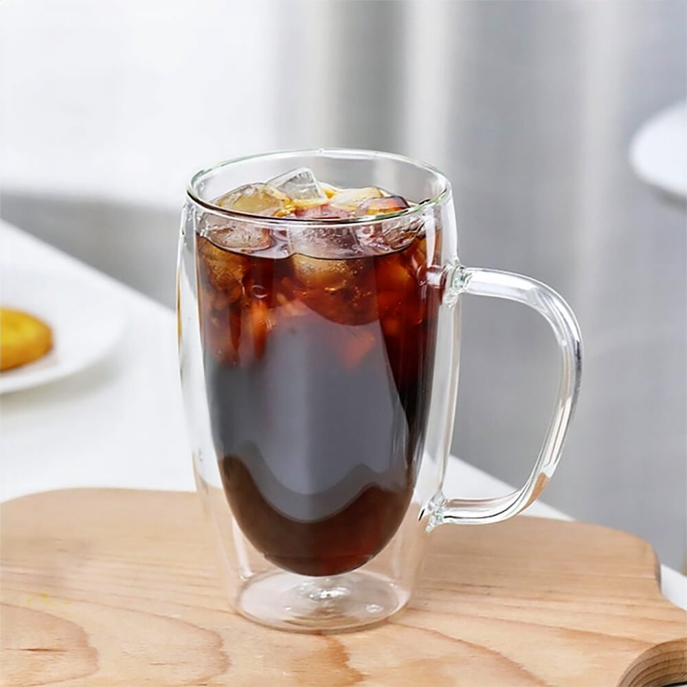 Isadore Double Wall Insulated Glass Tumbler - 20oz Leakproof Travel Mug for Hot & Cold Drinks - Perfect for Coffee, Tea, Iced Beverages at Home, Office or Commuting