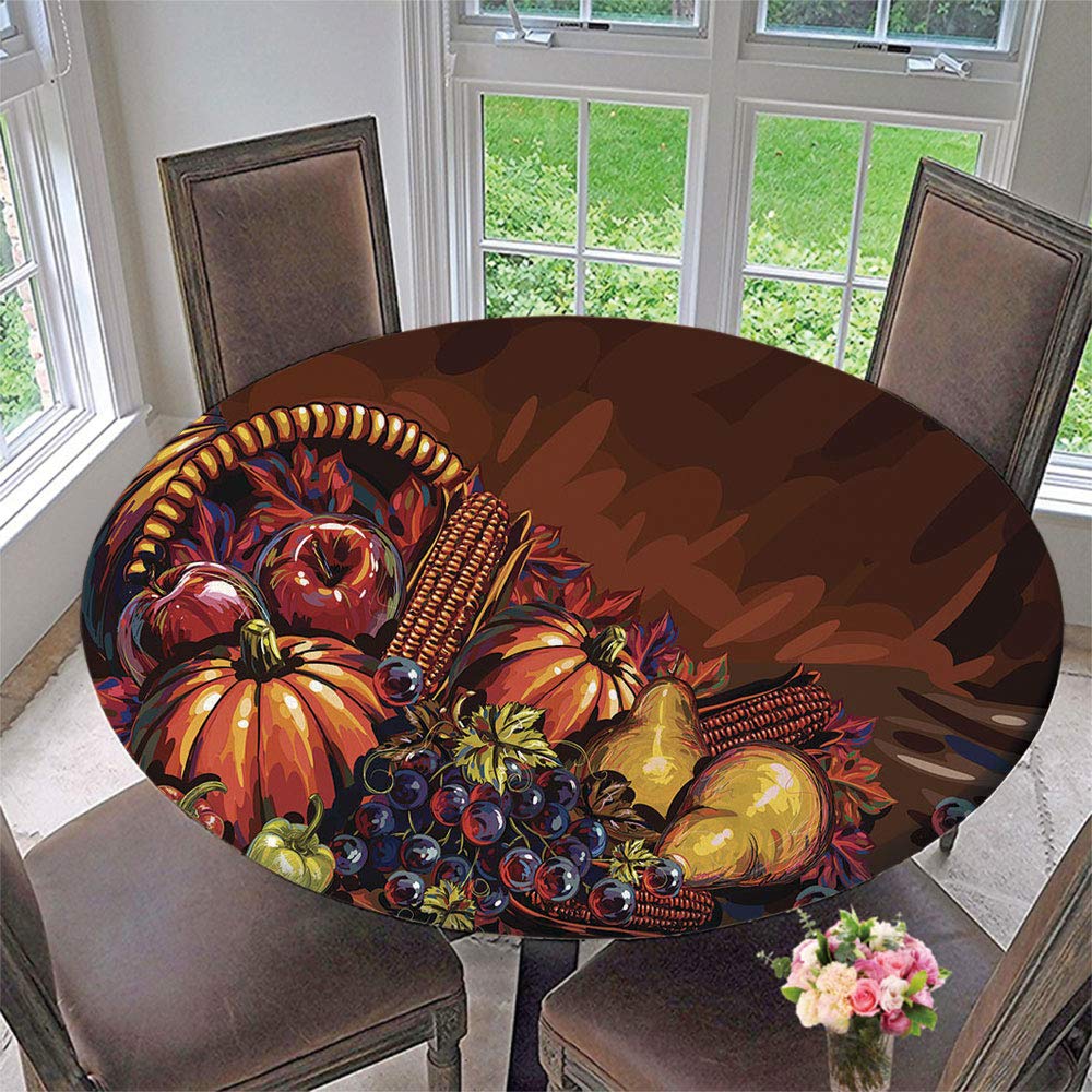 Waterproof Spillproof Outdoor Tablecloth - Polyester Table Cover for 55