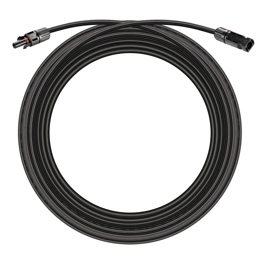 Premium 10 Gauge (10AWG) 15ft Solar Panel Extension Cable with MC4 Connectors - Weatherproof Solar Wire for RV, Boat & Off-Grid Power Systems
