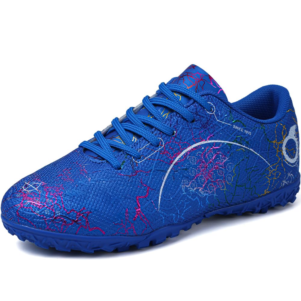 Youth Soccer Shoes for Boys & Girls - Firm Ground Turf Sneakers for Outdoor Training
