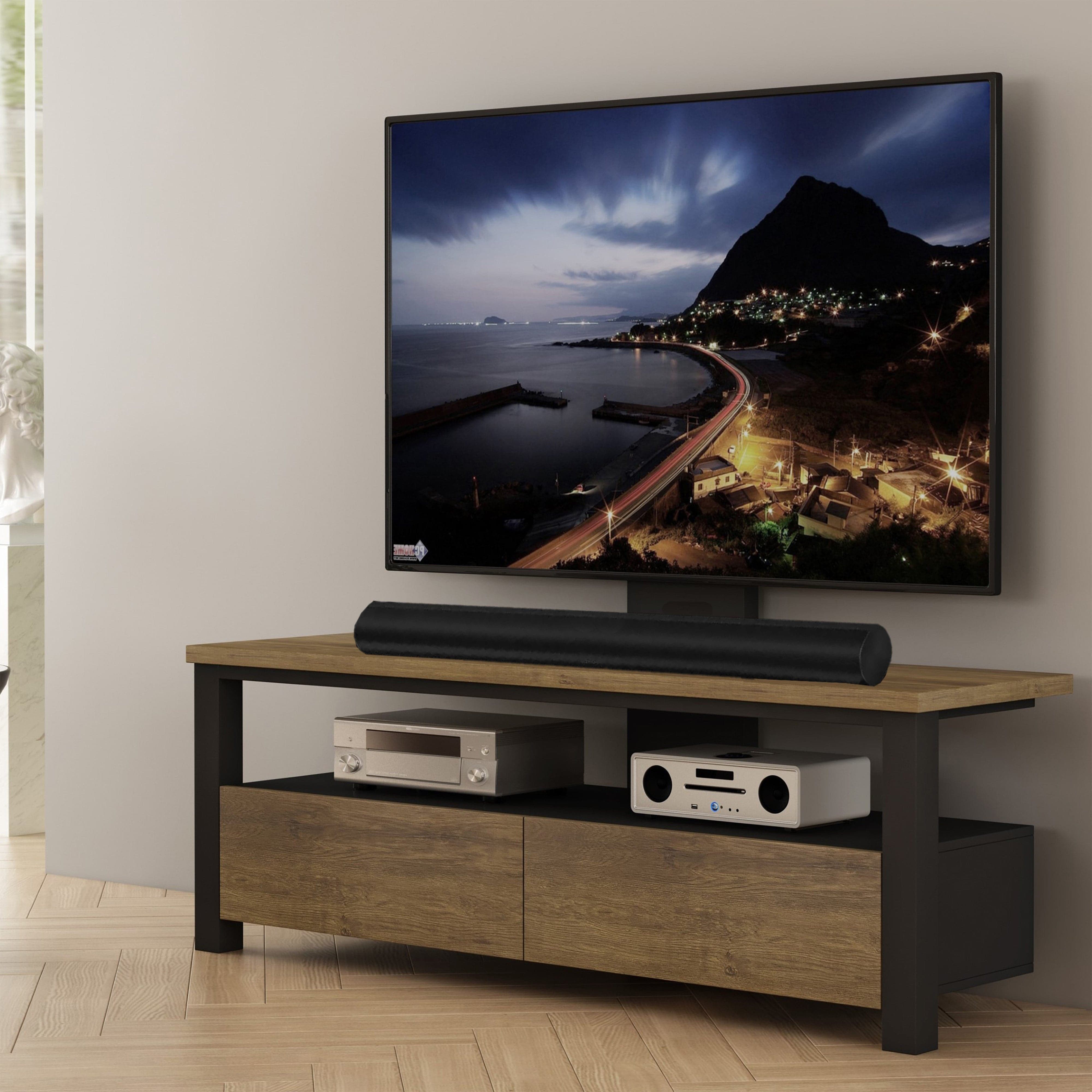 VOODOO Dark Oak Entertainment Unit by Tauris - Stylish TV Stand for Living Room, Home Theater & Media Storage