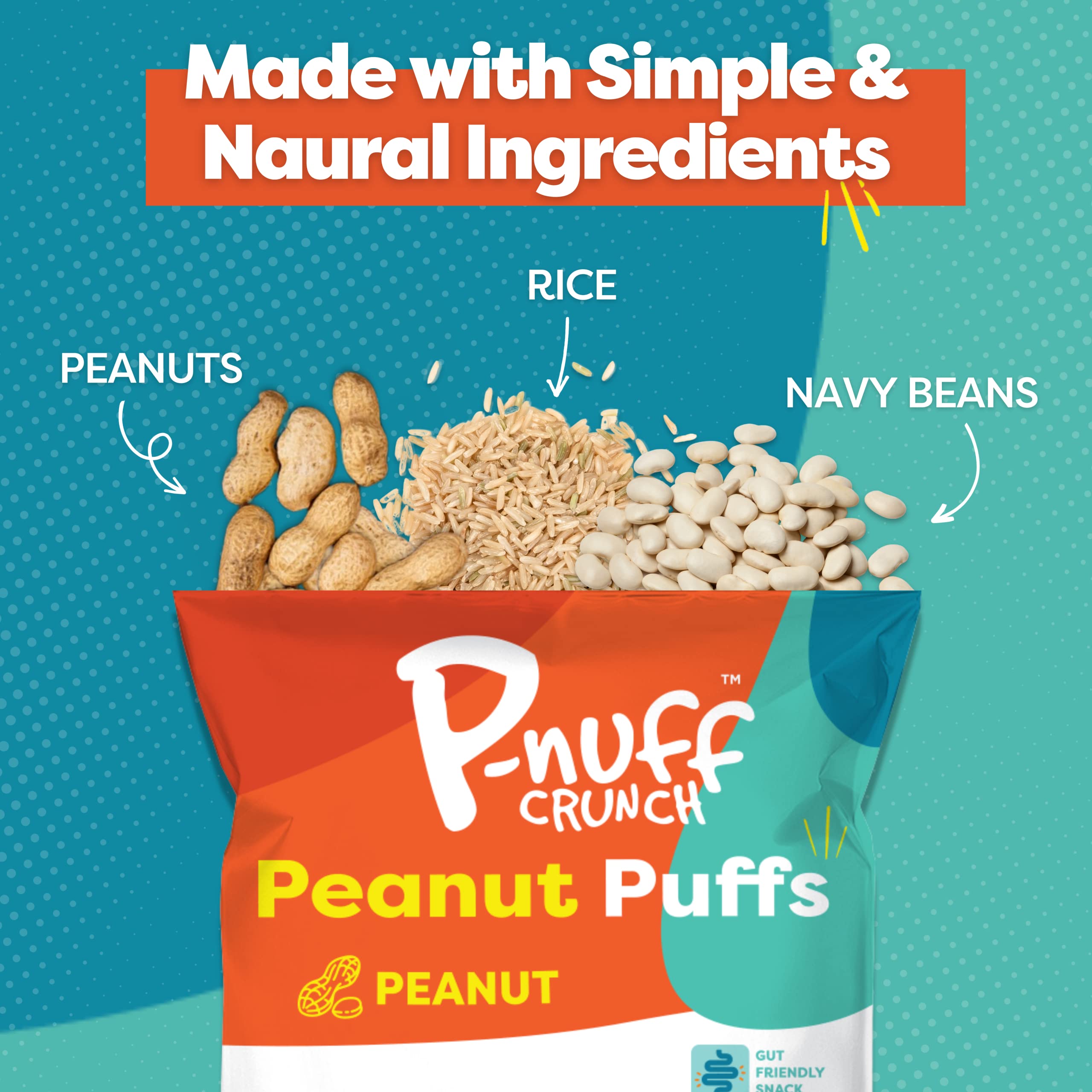 Pnuff Crunch Peanut Butter Puffs - Healthy Low Calorie Gluten Free Vegan Snacks | High Protein Keto Friendly | Low Sugar Office Snacks | As Seen on Shark Tank | Original Flavor 4 Oz Bags (Pack of 15) | Perfect for Work Lunchboxes, Gym Fuel & On-the-Go Snacking