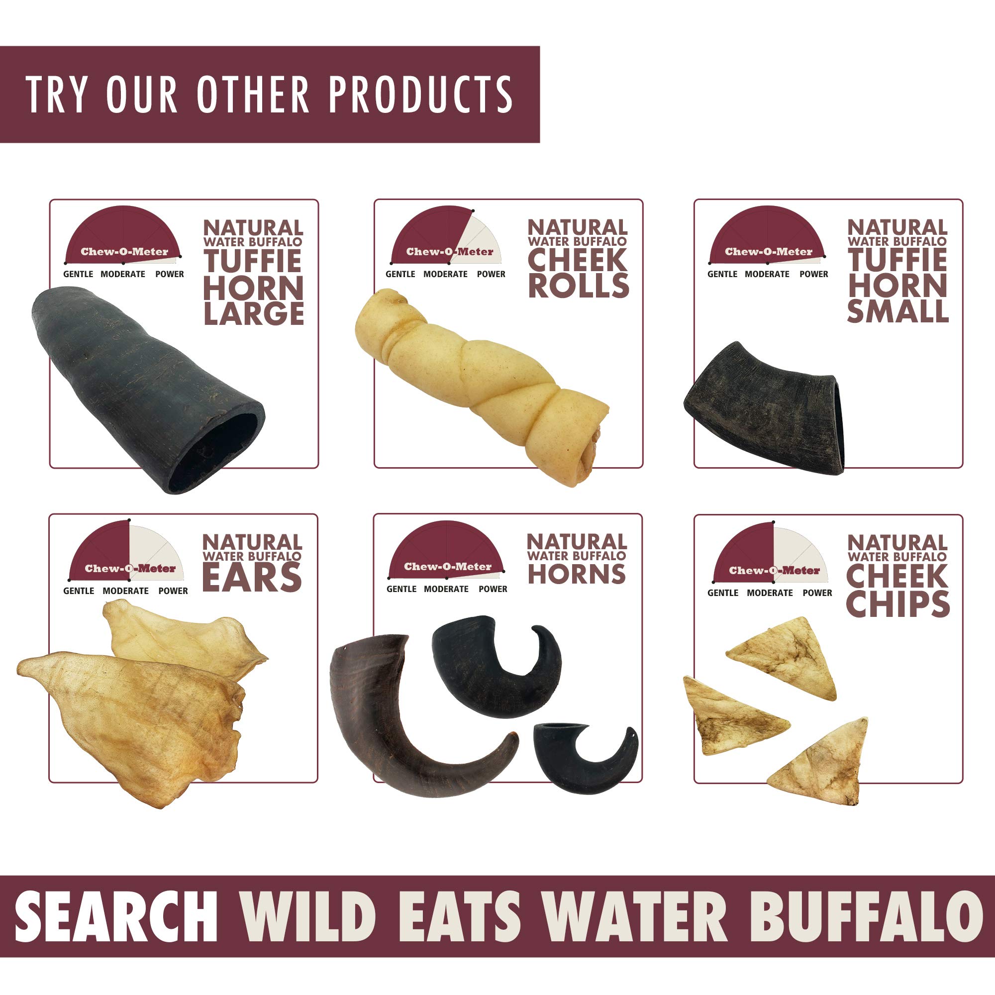 All Natural Water Buffalo Ear Dog Chews - 20 Piece Grain Free Treats for Dogs | Healthy Alternative to Pig Ears, Cow Ears & Rawhide | Perfect for Training, Teething & Dental Care
