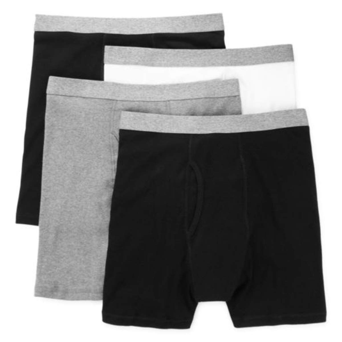 Stafford 4 Pack Men's Big & Tall Boxer Briefs - Soft Cotton Underwear for All-Day Comfort - Perfect for Work, Gym & Everyday Wear