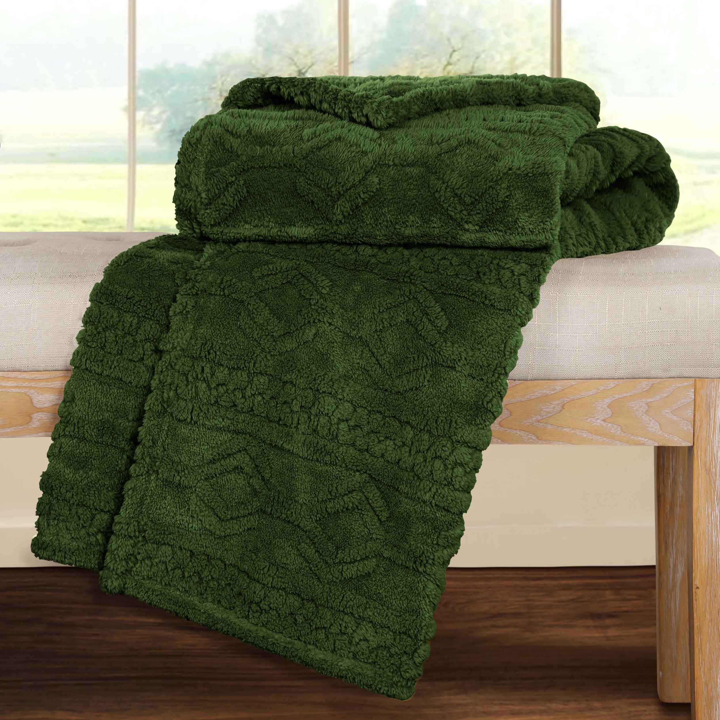Arctic Boho Jacquard Plush Fleece Blanket - Ultra Soft & Warm Winter Throw for Couch, Bed, Sofa - Perfect for Home Decor, Cozy Nights & Gift Giving