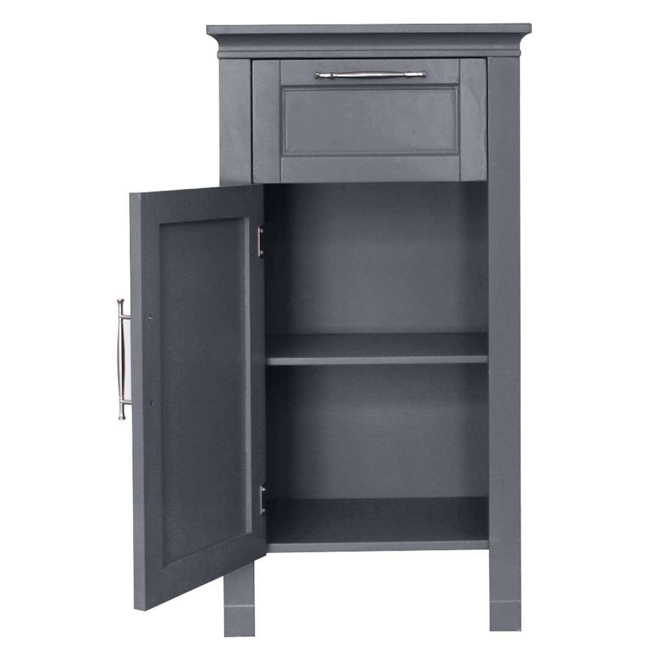 **MITPATY Gray Nightstand with Drawer and Cabinet - Modern Bedside Table for Bedroom Storage - Perfect for Small Spaces, Apartments & Guest Rooms**