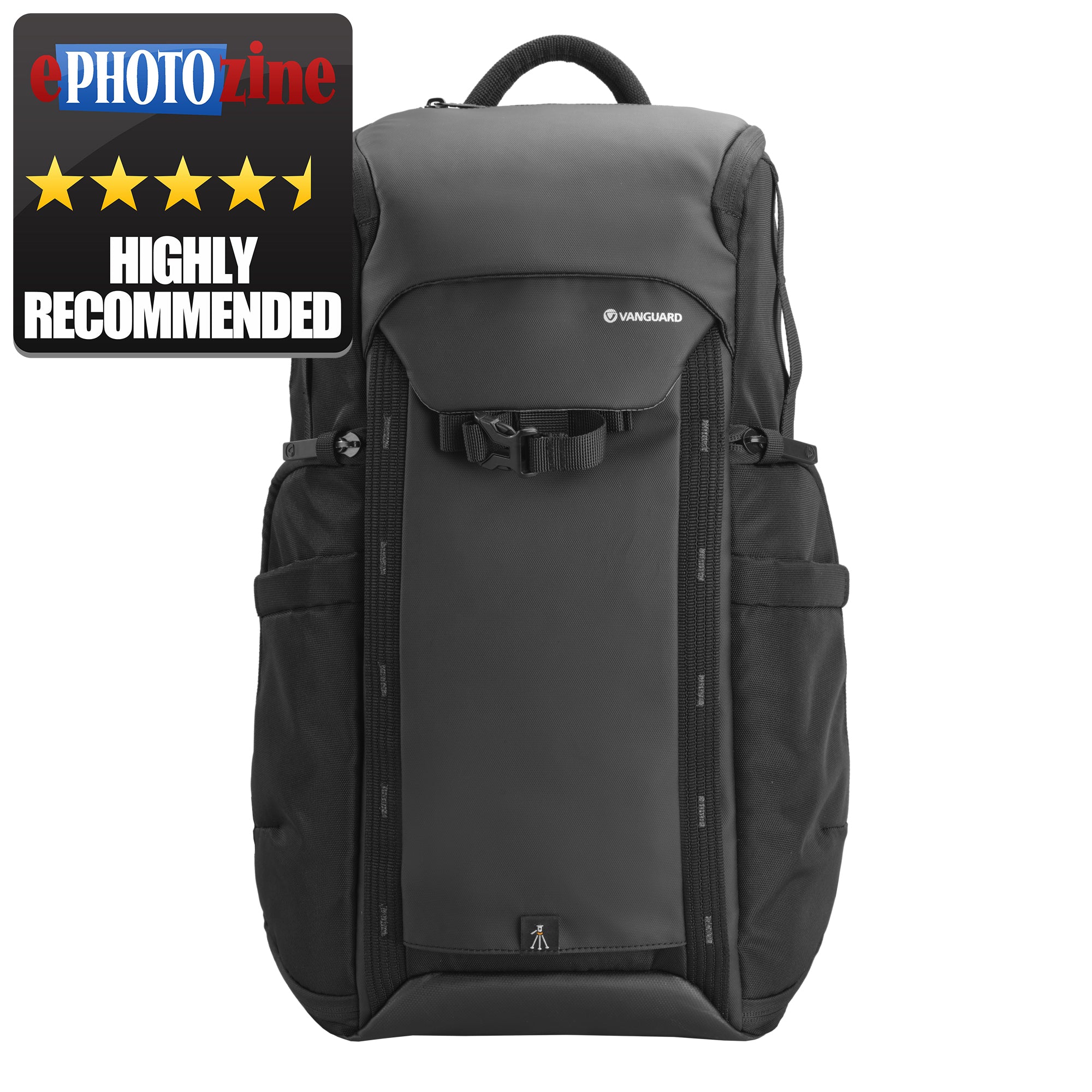 VEO Adaptor R48 Black Camera Backpack with USB Charging Port & Rear Access - Professional DSLR/SLR Camera Bag for Photographers, Travel & Outdoor Photography Gear Storage