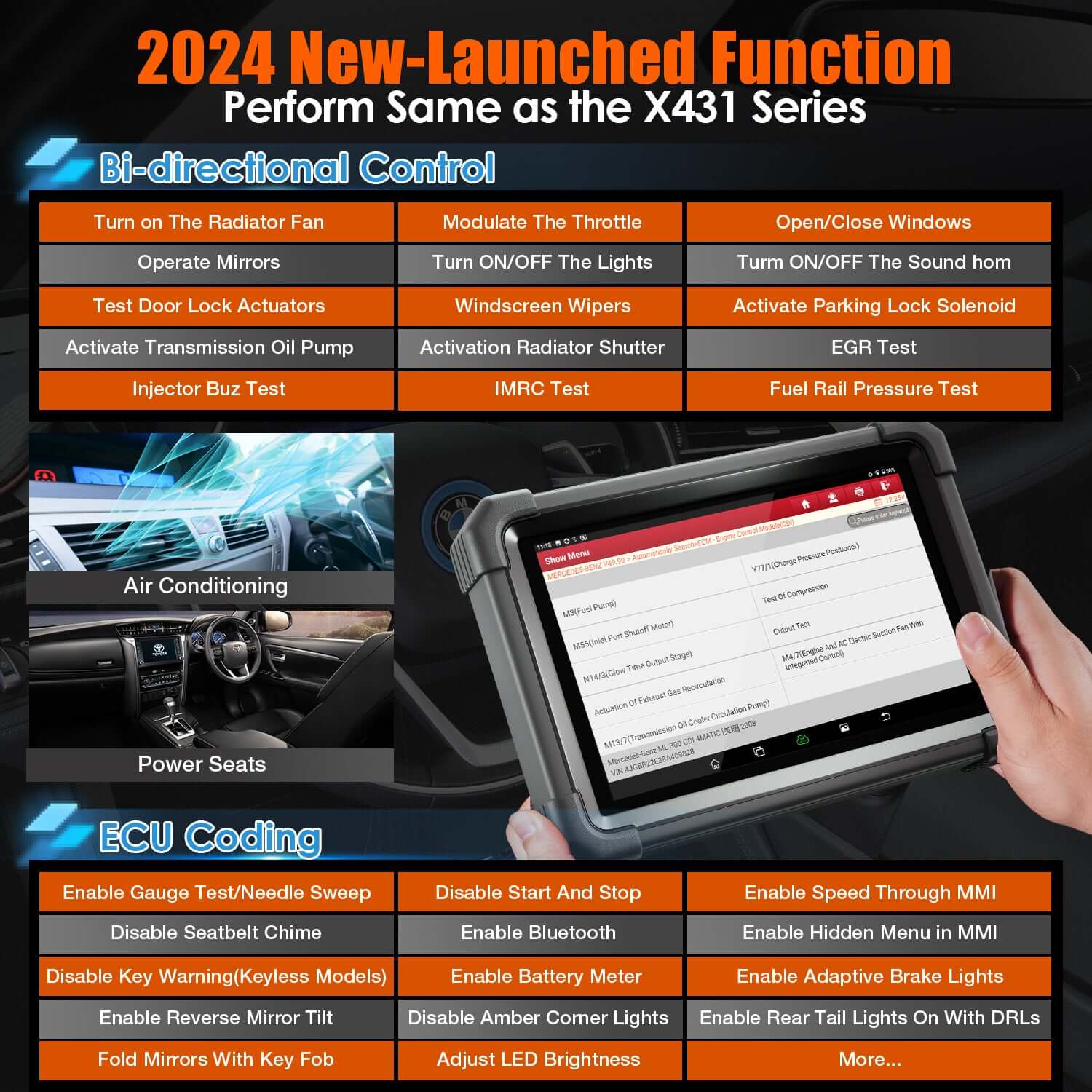 LAUNCH X431 IMMO Plus Key Programmer - All-in-One Bi-Directional OBD2 Scanner with ECU Coding | OE-Level Diagnostics for All Vehicle Systems | Perfect for Auto Shops & DIY Car Repairs