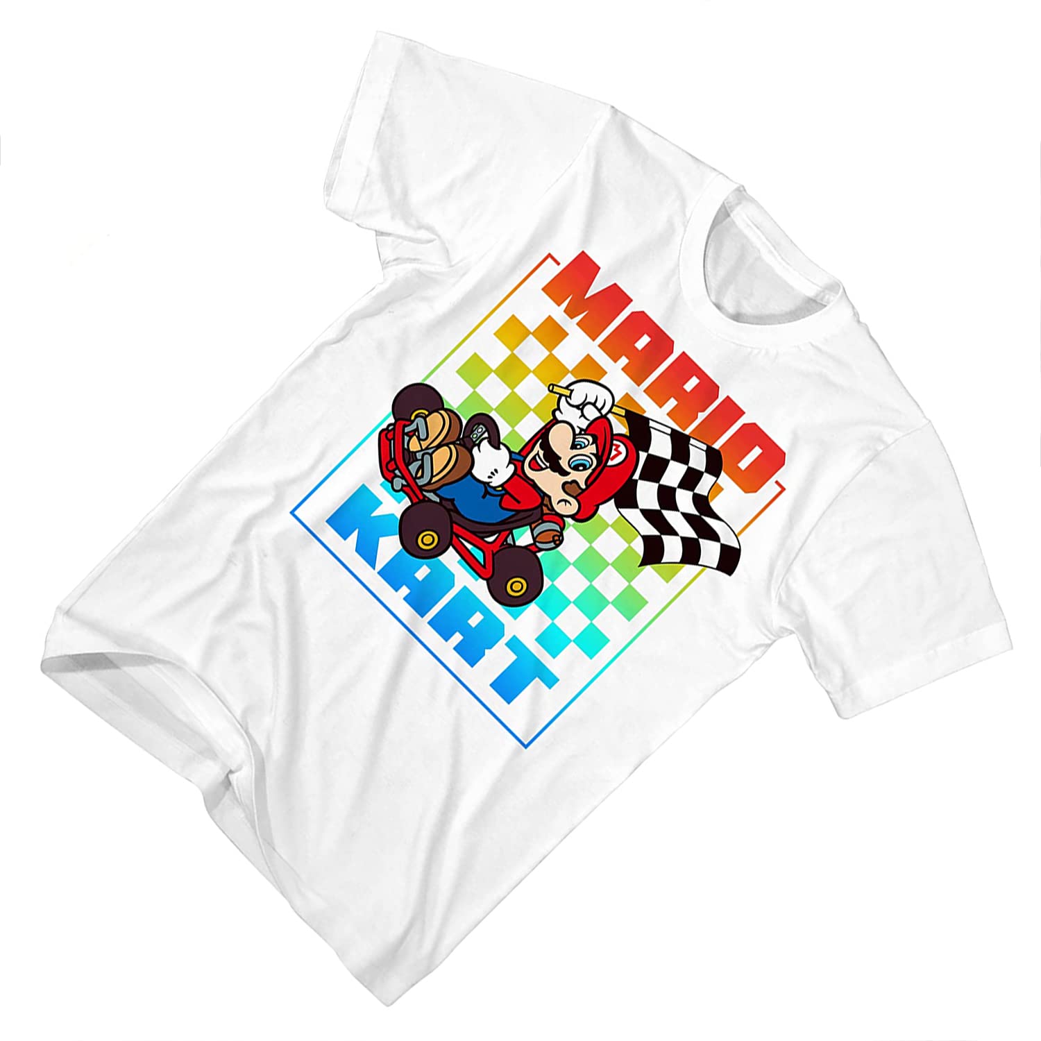 Nintendo Mario Kart Vintage T-Shirt for Men - Super Mario, Luigi, Zelda, Kirby & Donkey Kong Graphic Tee | Gaming Gift, Cosplay & Casual Wear