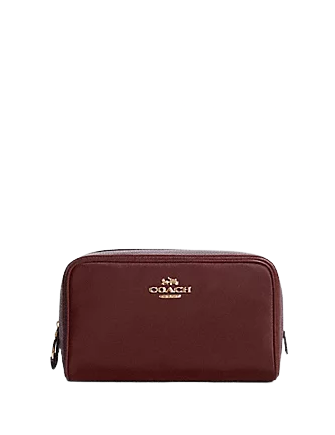 Coach Ellis Cosmetic Case - Premium Leather Makeup Bag for Women | Travel Toiletry Organizer | Perfect for Everyday Use, Travel & Gift Giving