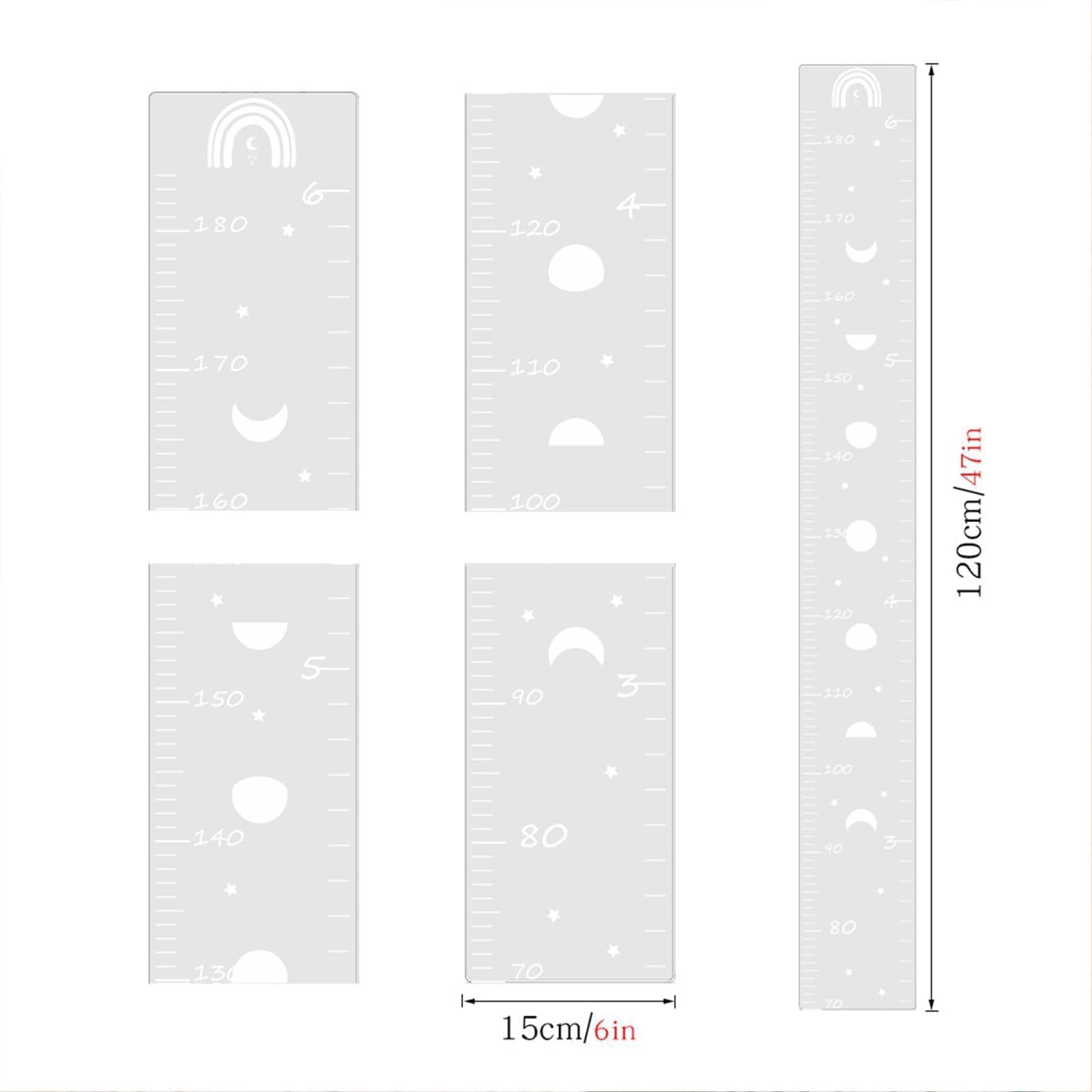 Puzzle Mirror Growth Chart for Kids - Wall Mounted Height Measuring Mirror for Bedroom & Playroom Decor - Fun & Educational Growth Tracker for Children's Rooms (A)