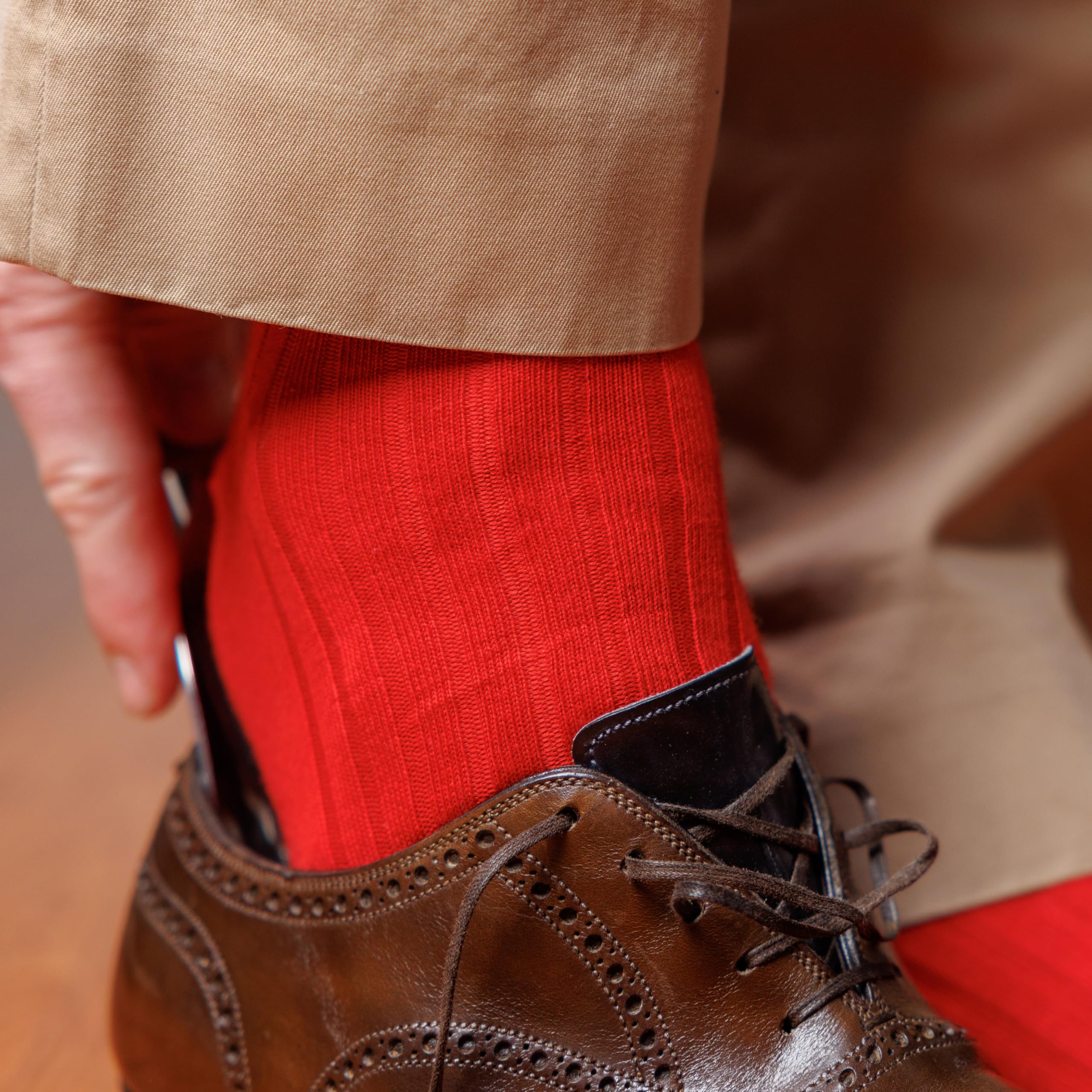 Premium Cotton Dress Socks for Men - Knee High & Over The Calf Formal Socks - Business, Office & Wedding Attire - Boardroom Socks Collection