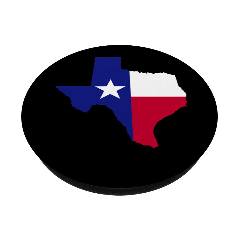 Texas State Map with Flag Design PopSockets PopGrip - Interchangeable Phone & Tablet Stand for iPhone, Samsung, iPad | Perfect for Travel, Office & Daily Use