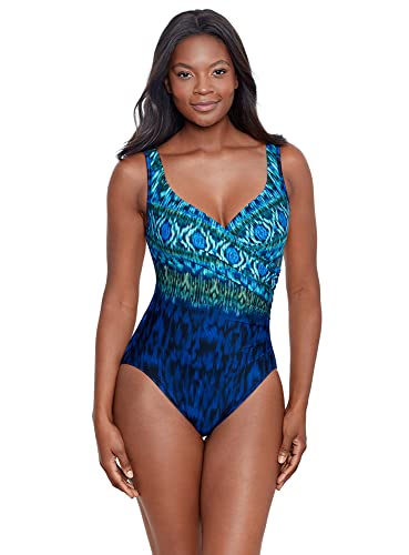Miraclesuit Women's One Piece Swimsuit with Tummy Control & Underwire Bra - Slimming Bathing Suit for Women, Perfect for Beach, Pool, and Vacation