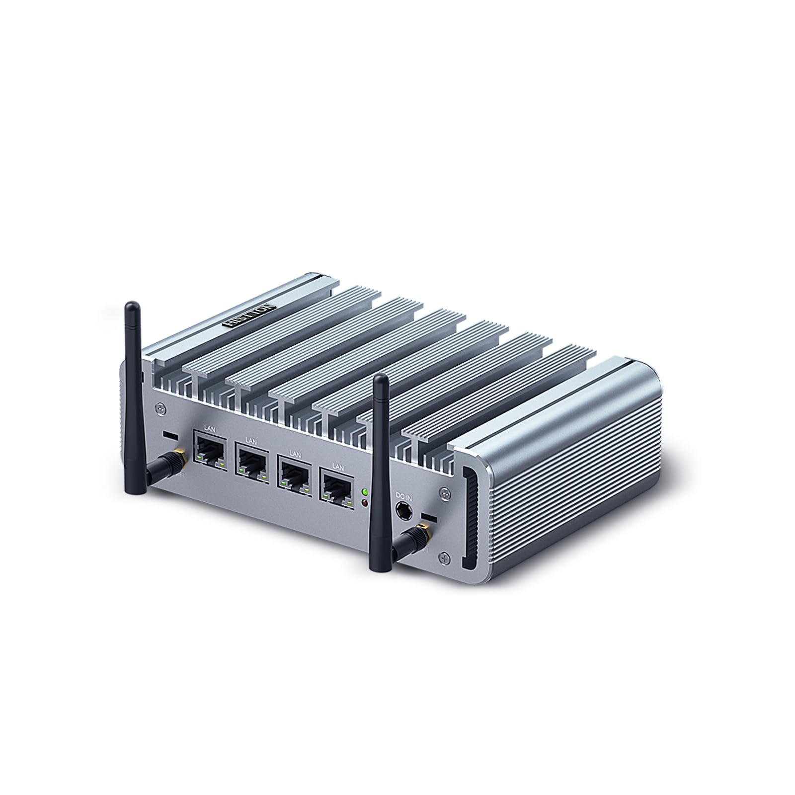 HISTTON Mini Firewall PC - Fanless Micro Firewall Appliance with Intel Celeron J4125, 8GB RAM & 128GB SSD, 2.5GbE LAN, OPNsense/Pfsense Compatible, AES-NI, HD/VGA, SIM Slot - Ideal for Home & Small Business Network Security