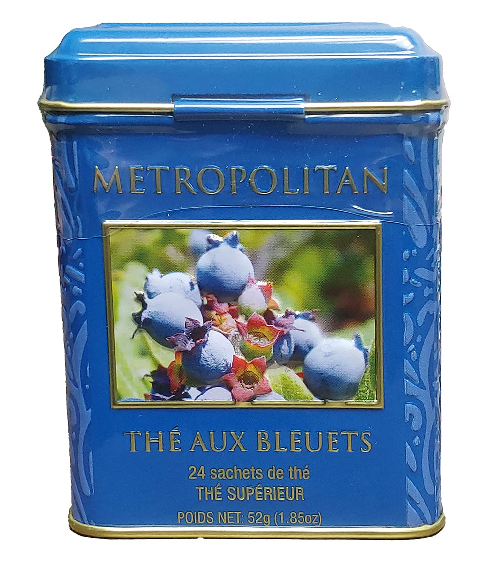 Premium Wild Blueberry Black Tea - 24 Tea Bags in Decorative Tin | Loose Leaf Tea Alternative | Perfect for Afternoon Tea, Gifts & Relaxation
