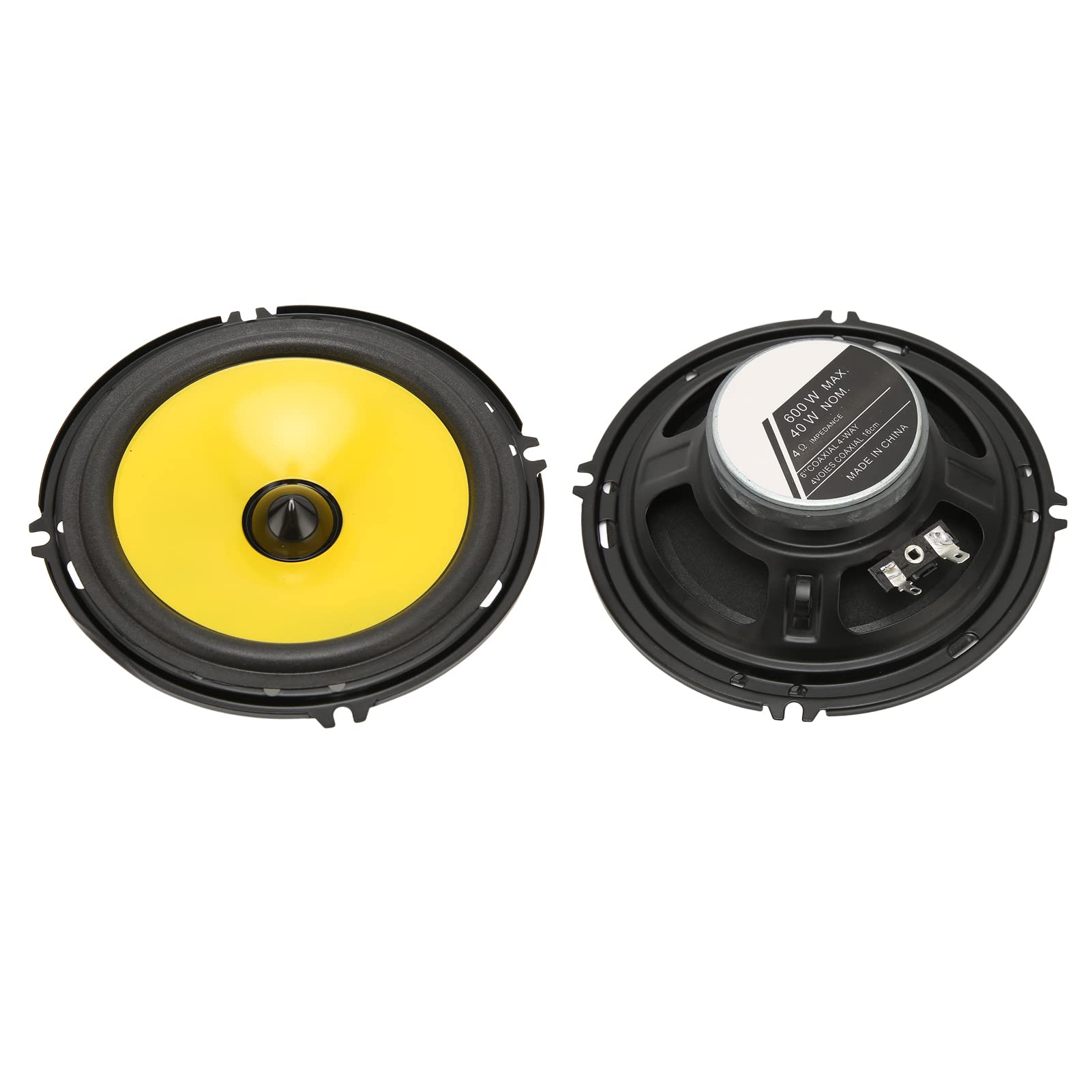 Dilwe 2pcs 6 Inch 600 Watt 2-Way 4 Ohm Coaxial Car Speakers, High-Performance Car Stereo System for Vehicles and Trucks, Ideal for Enhanced Audio Experience on the Road