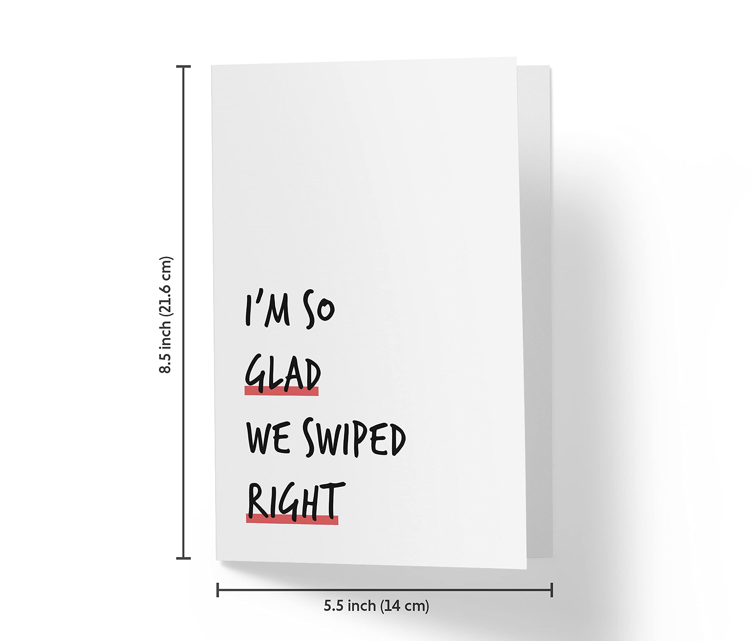 Sweet Birthday Card for Husband, Wife, Boyfriend, Girlfriend - Large 5.5x8.5 Inch Greeting Card - Romantic Anniversary & Valentine's Day Gift - Perfect for Couples, Partners & Loved Ones