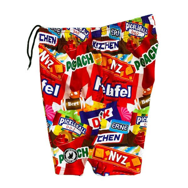 Men's Pickleball Shorts - Sweet Flow 7 Candy Snack Design | Breathable & Comfortable Athletic Shorts for Pickleball, Tennis & Casual Wear