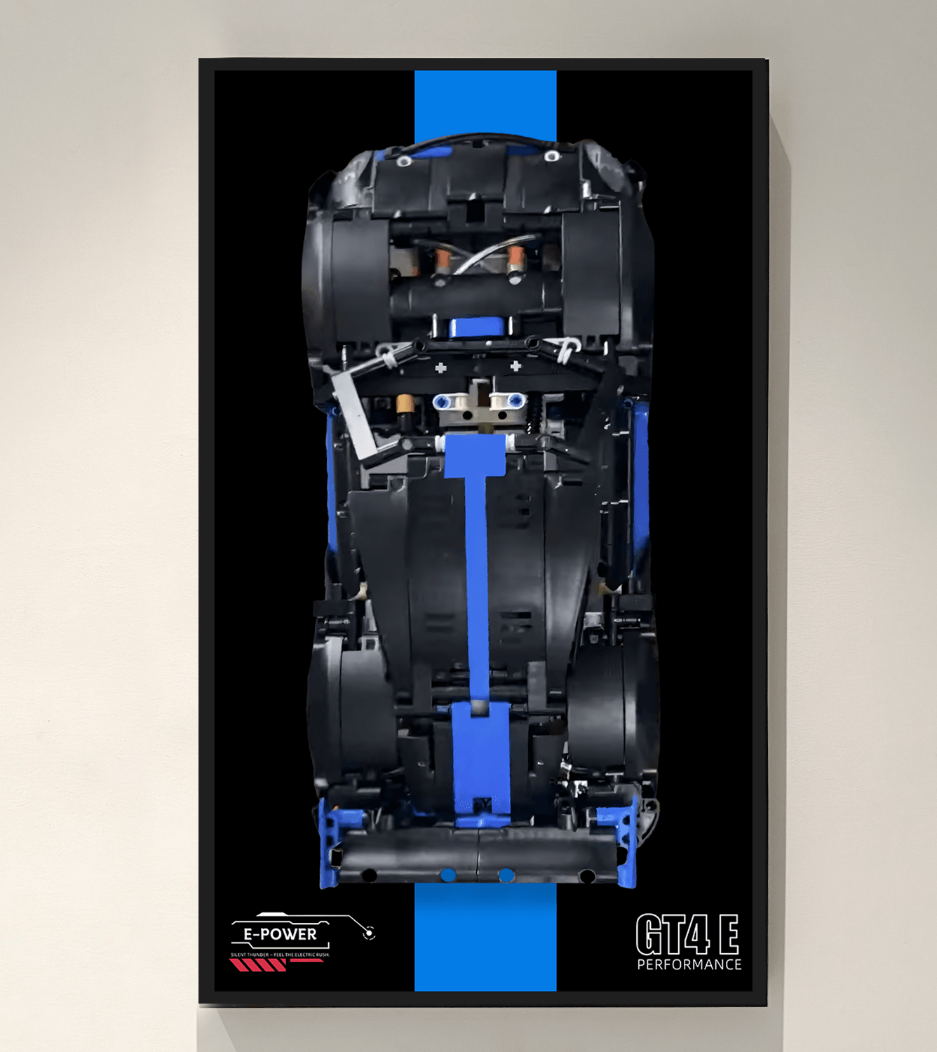 LEGO Technic Porsche GT4 e Performance Race Car 42176 Wall Display Frame - Showcase & Protect Your Model Car Collection - Perfect for Home, Office, or Gift for LEGO Enthusiasts