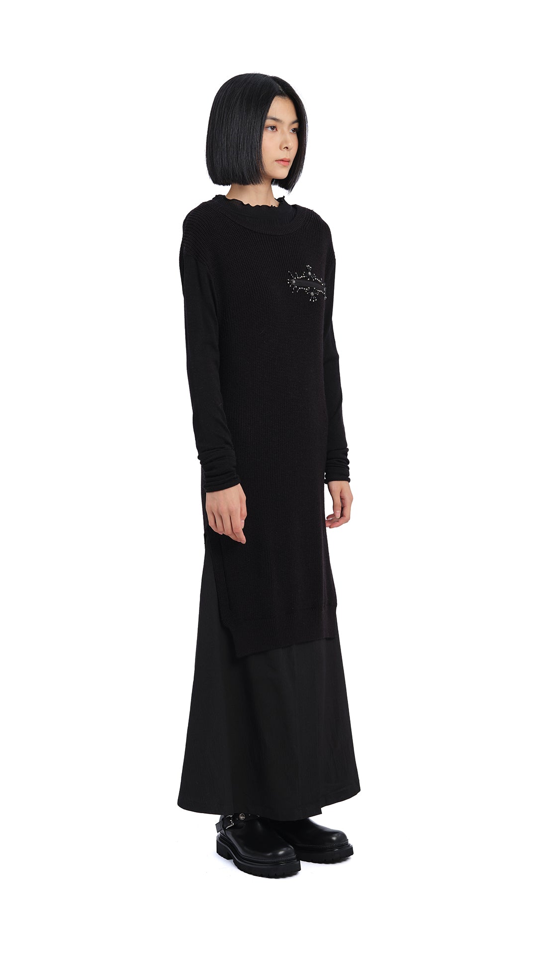 Elegant Beaded Knit Dress for Women - Perfect for Parties, Weddings & Special Occasions