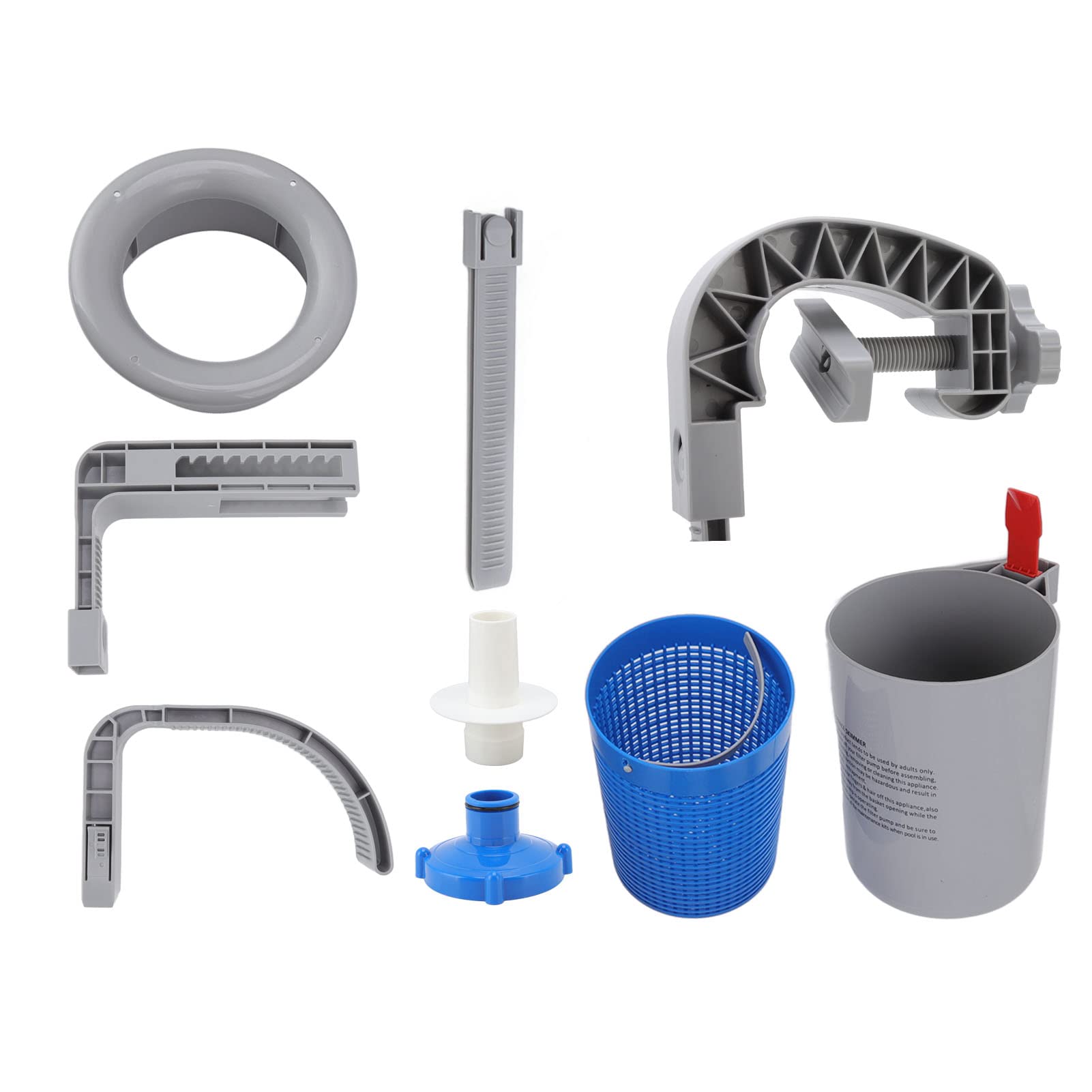 Wall Mounted Pool Surface Skimmer Kit - Easy Installation Swimming Pool Cleaner for In-Ground & Above Ground Pools | Perfect for Leaves, Debris & Floating Contaminants