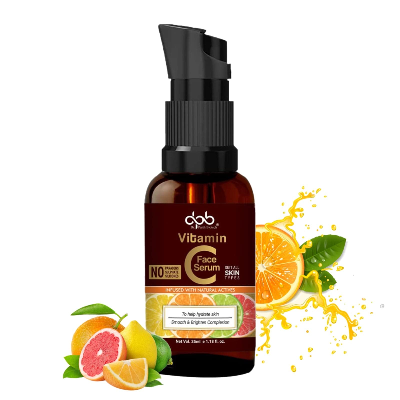 DR. PARTH BIOTECH Vitamin C Face Serum for Anti-Aging - Brightening & Whitening Facial Serum to Reduce Fine Lines & Wrinkles - 35ml | Perfect for Daily Skincare Routine & Nighttime Rejuvenation