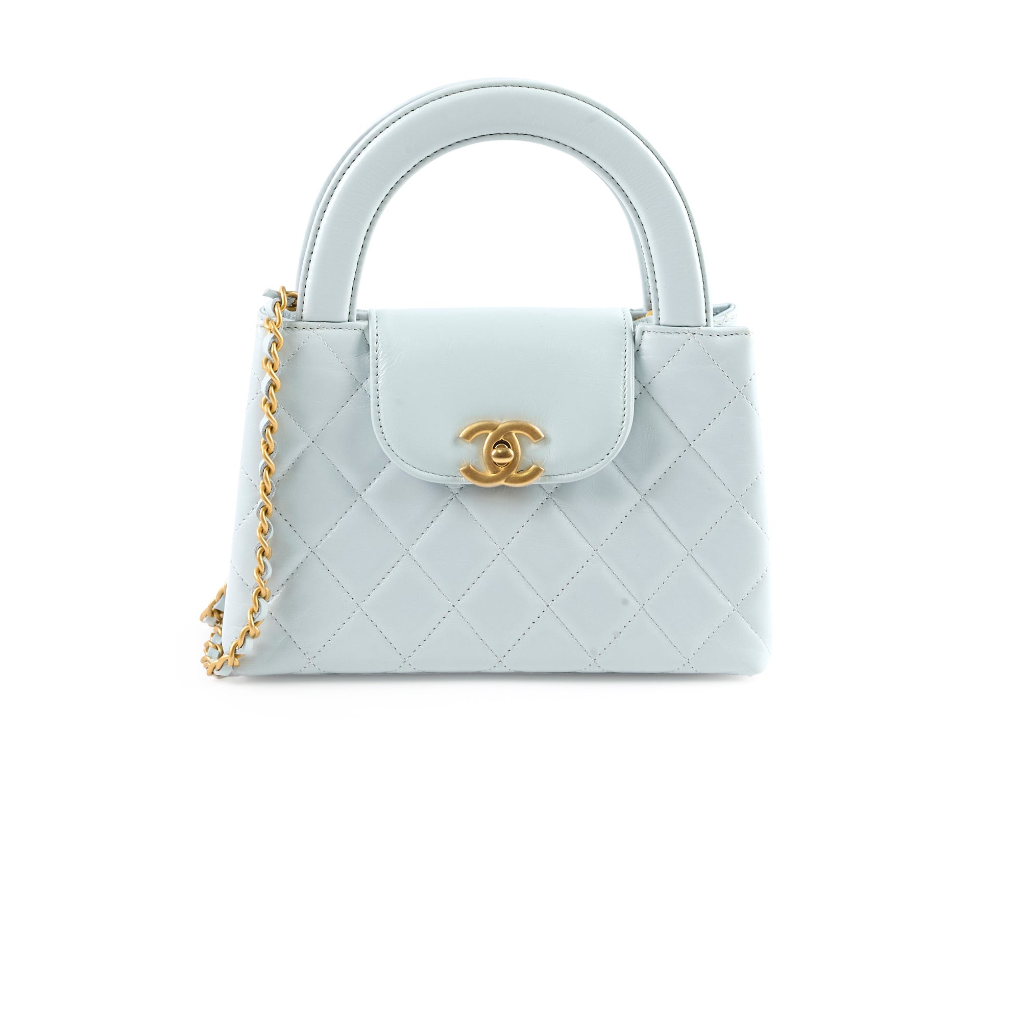 Authentic Chanel Mini Kelly Bag in Blue Calfskin with Microchip - Luxury Crossbody Purse for Women, Perfect for Date Nights & Special Occasions