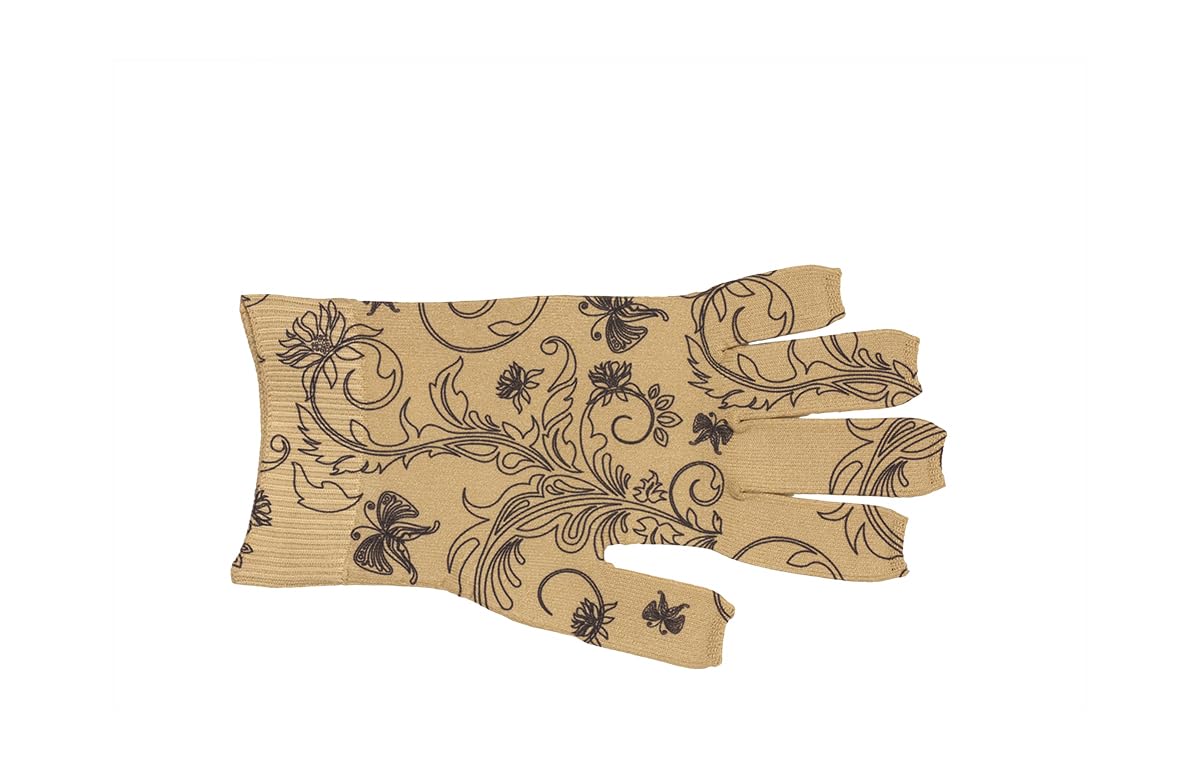 Mariposa Beige Medical Graduated Compression Gloves for Lymphedema & Swelling Relief - Arthritis & Carpal Tunnel Support - Comfortable Hand Therapy for Daily Use & Recovery