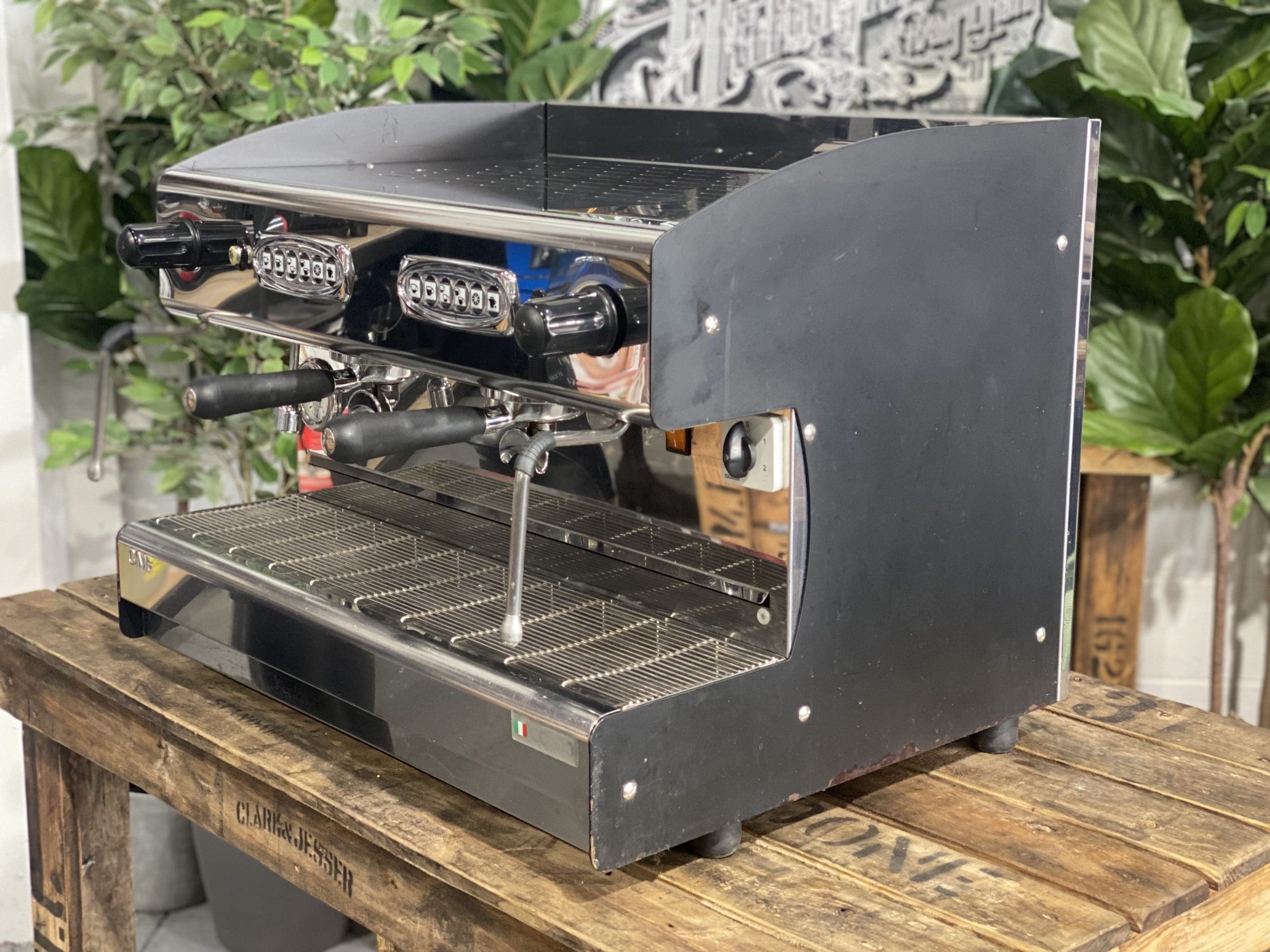 CIME CO 03 2 Group Black Commercial Espresso Machine for Coffee Shops, Restaurants & Cafes - Professional Grade Coffee Maker with Dual Boiler System