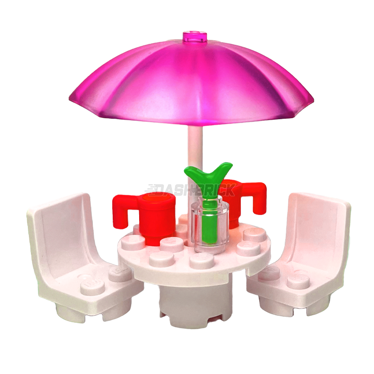 LEGO Alfresco Dining Outdoor Cafe Set with Table & Chairs - MiniMOC Building Kit for Creative Play & Home Decor