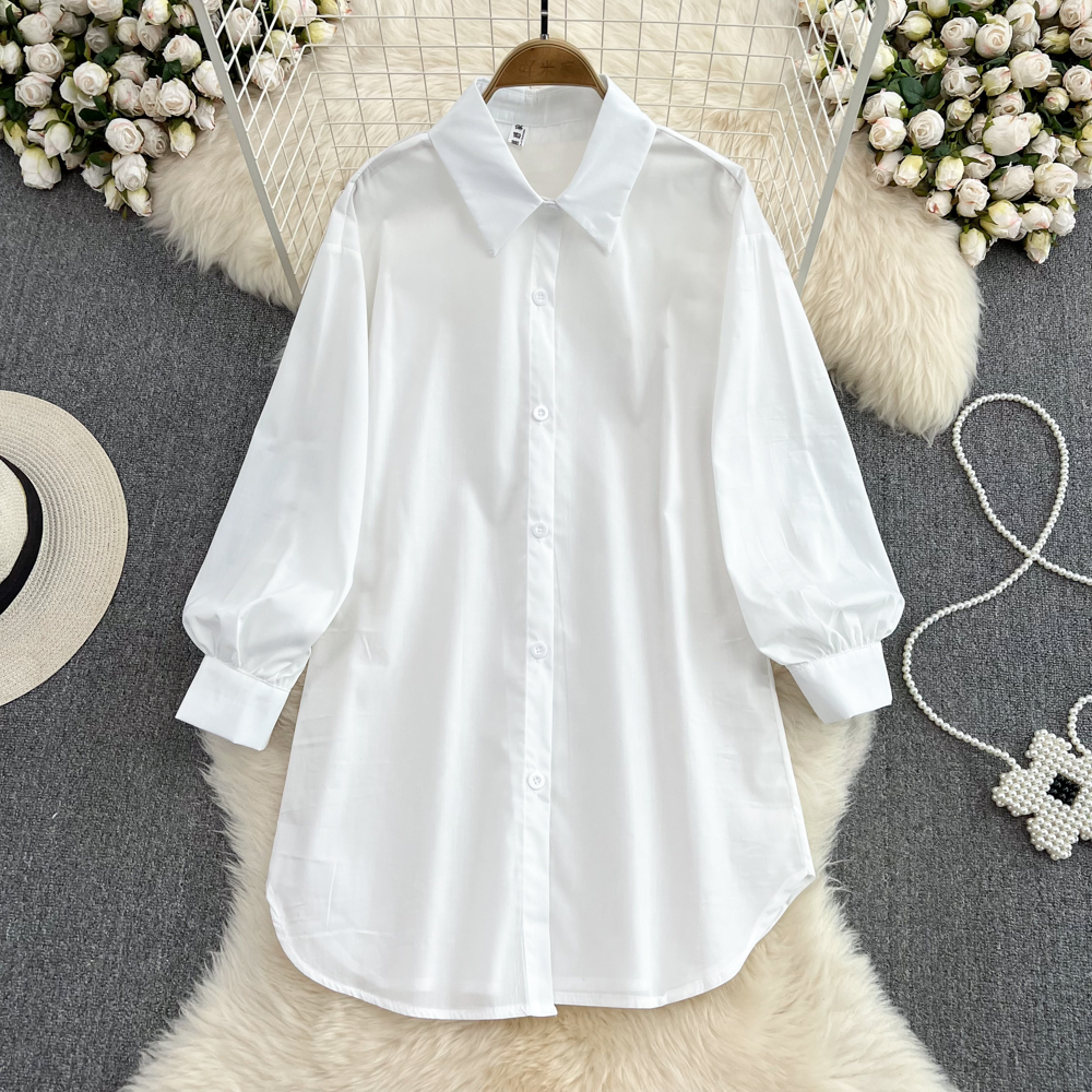 Vintage Hong Kong Style White Shirt Dress 2-Piece Set - Autumn Fashion for Women | Office Wear, Casual Outfits & Date Night Looks