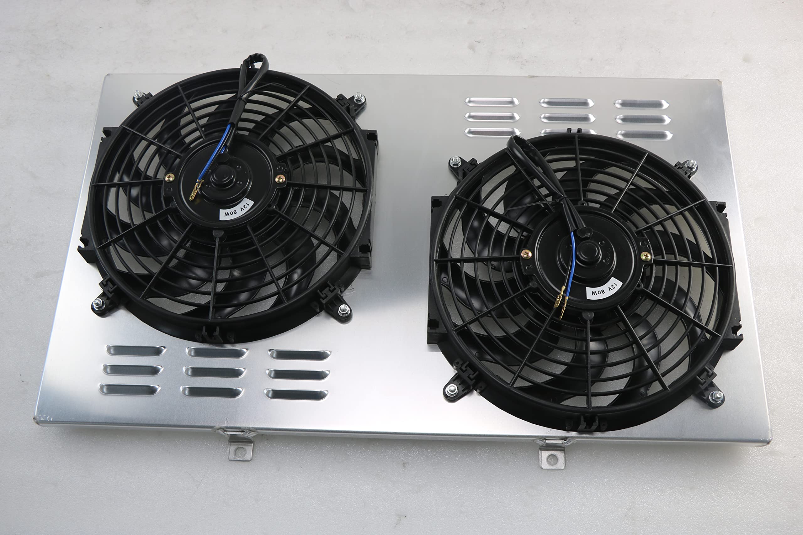 Alloyworks Aluminum Fan Shroud Thermostat Relay Kit for 1967-1972 Chevy C/K C10 C20 K10 K20 Pickup Suburban Truck & Blazer - GMC Jimmy Van Radiator Cooling System Upgrade (Radiator Not Included, CC369) - Perfect for Classic Car Restoration & Hot Weather Performance