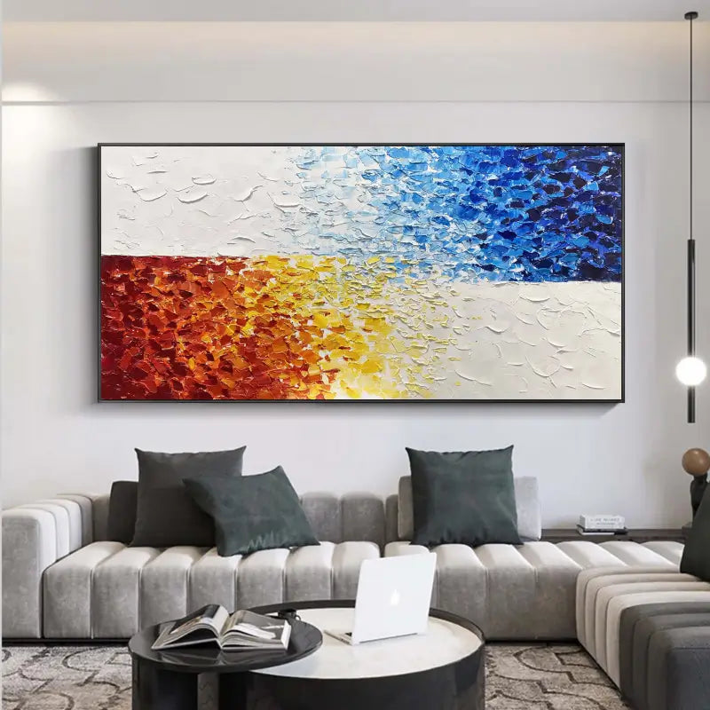 Flower and Tree Painting #FT029 - Handmade Canvas Wall Art for Home & Office Decor - Perfect for Living Room, Bedroom, and Office Spaces
