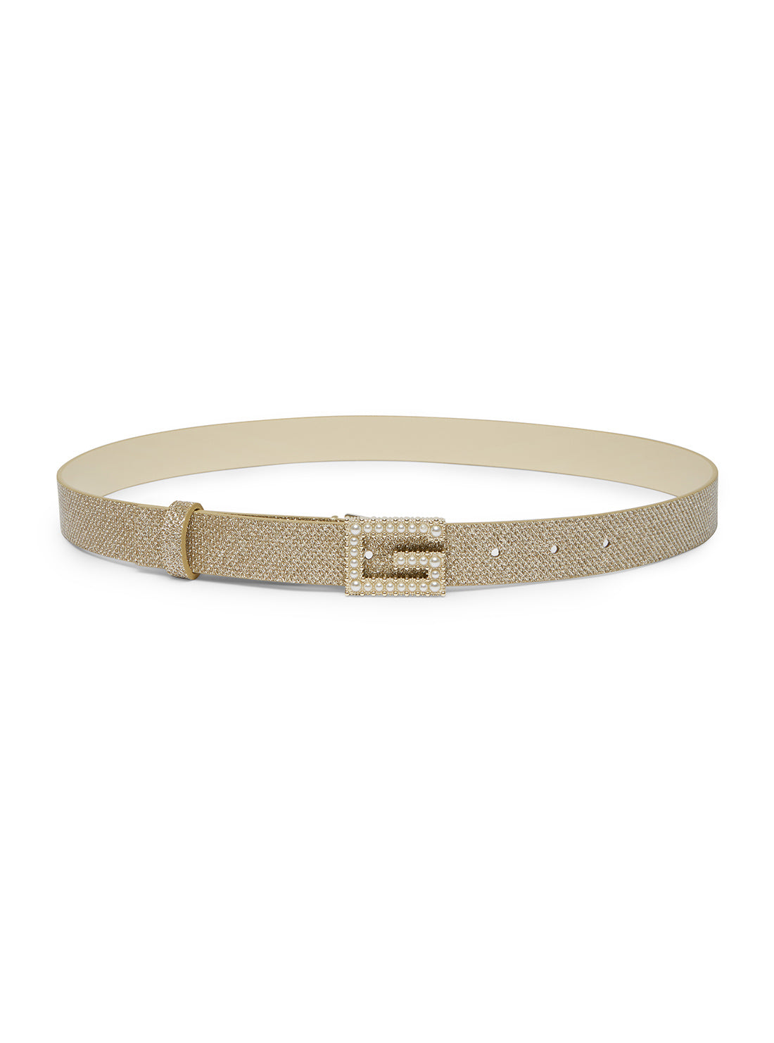 Light Gold Lurex Gretel Adjustable Waist Belt for Women - Fashionable Stretchable Waistband for Dresses, Skirts & Jeans - Perfect for Parties, Weddings & Office Wear