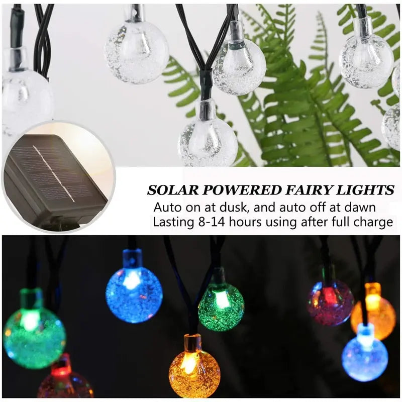 Solar Powered Dimmable LED Outdoor String Lights - Waterproof Fairy Lights for Patio, Garden, Backyard, Wedding & Party Decor
