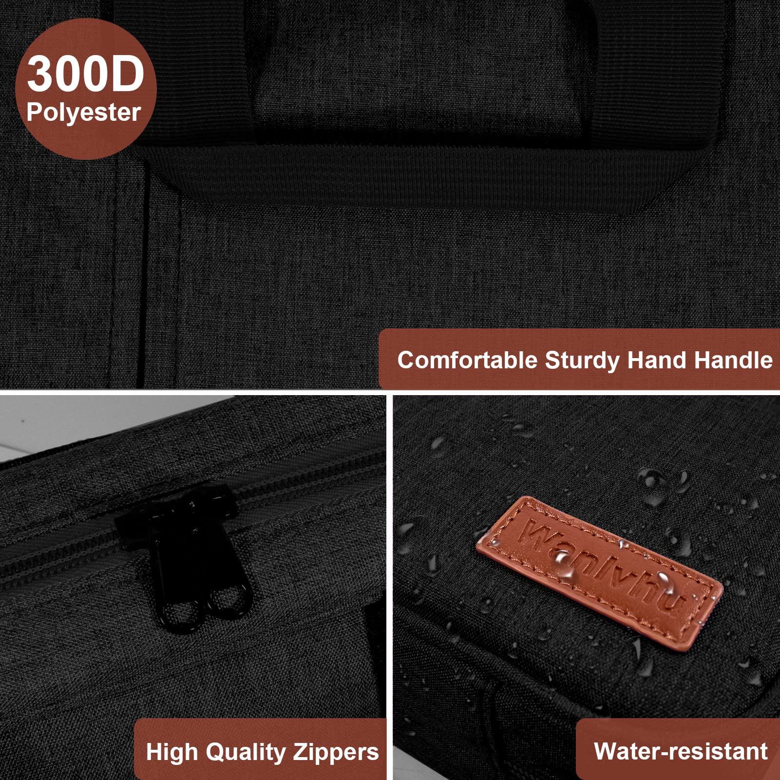Premium Zippered Bible Cover for Men, Women & Kids - Durable Protective Bible Carrying Case with Handle & Adjustable Shoulder Strap - Perfect for Church, Travel & Daily Bible Study (Black)