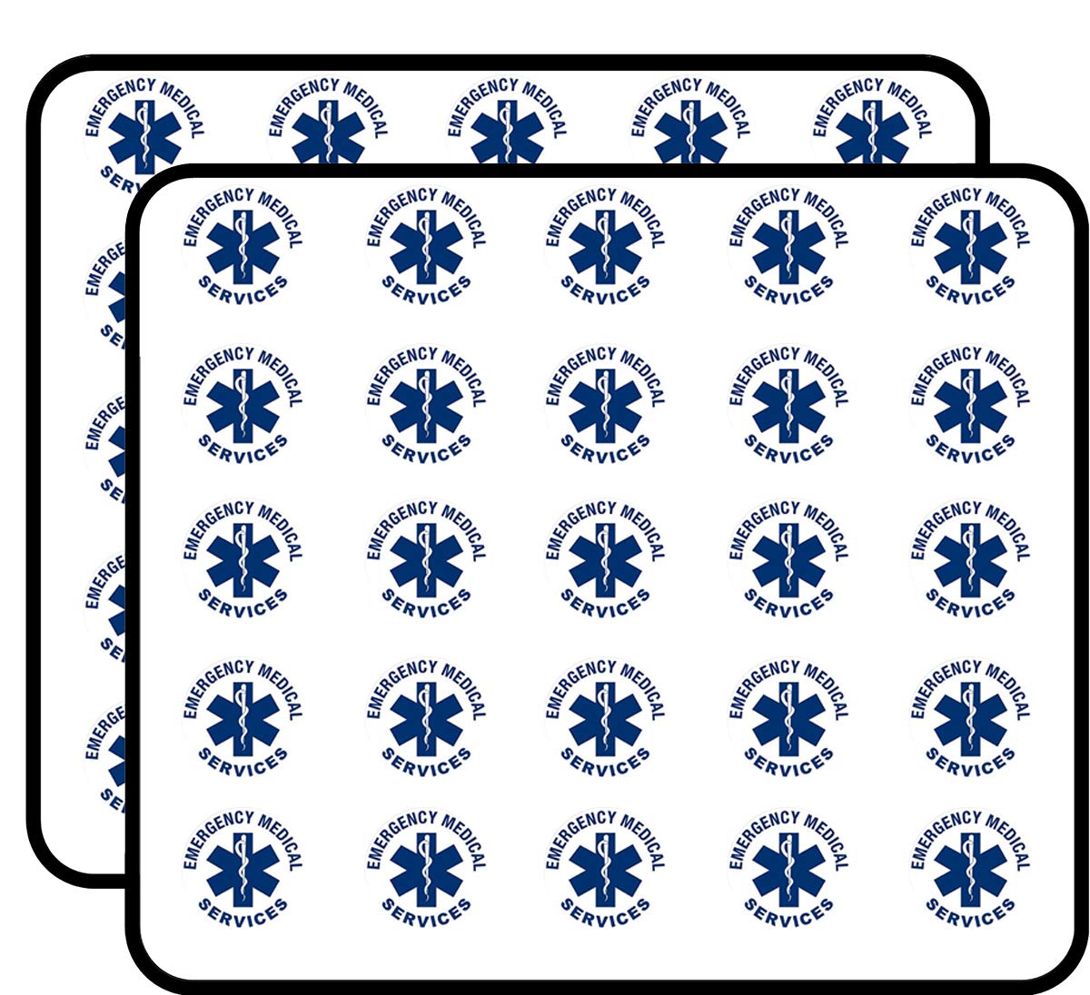 Emergency Medical Services (EMS) Vehicle Window Sticker - Perfect for Scrapbooking, DIY Crafts, Bullet Journals, Kids Art Projects & Photo Albums | First Responder Decal for Car Windows, Laptops & School Supplies