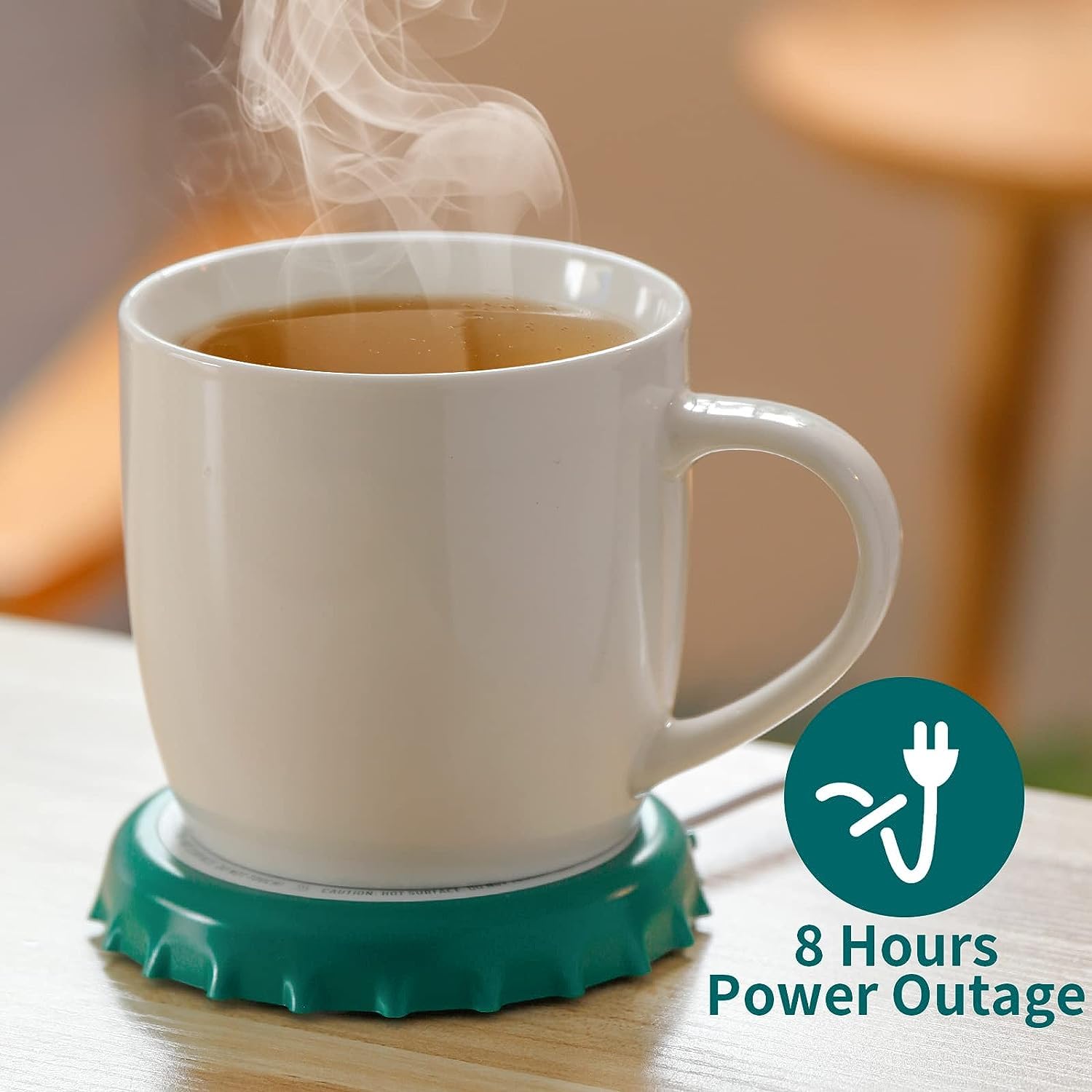 Electric Coffee Mug Warmer - Keep Coffee, Tea, Milk & Hot Chocolate Warm - Perfect for Office, Home & Travel Use (Black)