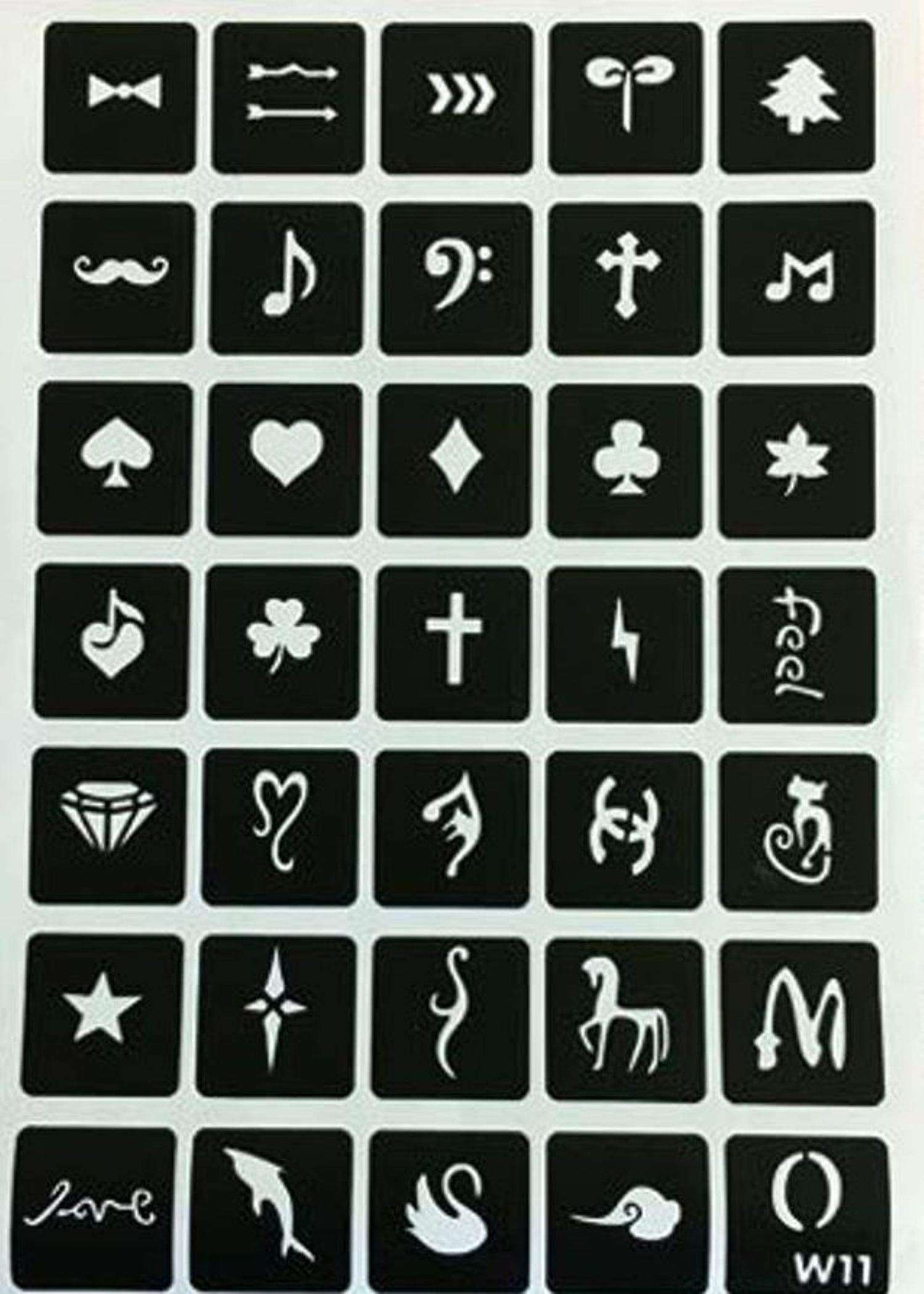 Ivana's Henna Stencils for Hands, Body, Fingers & Face - Reusable Mehandi Stickers for Women, Girls & Kids (Pack of 2) - Perfect for Weddings, Festivals & DIY Body Art - NIV-332