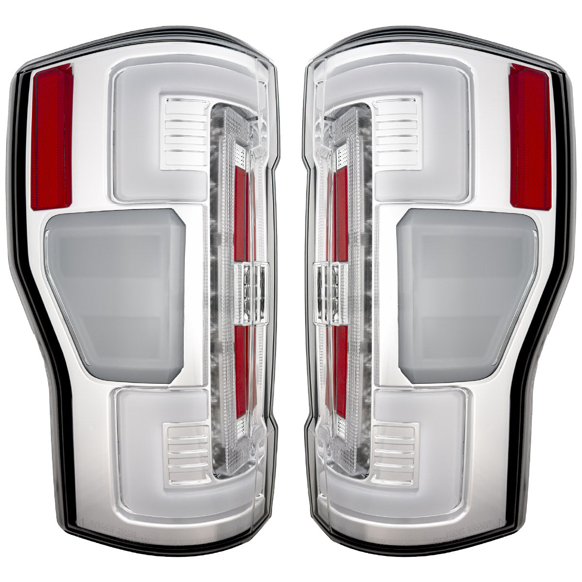 Ford Super Duty 2017-2019 Ultra Bright LED Tail Lights - Direct Replacement for OEM Halogen Lights - Multiple Lens Design - Perfect for Off-Roading, Towing & Night Driving