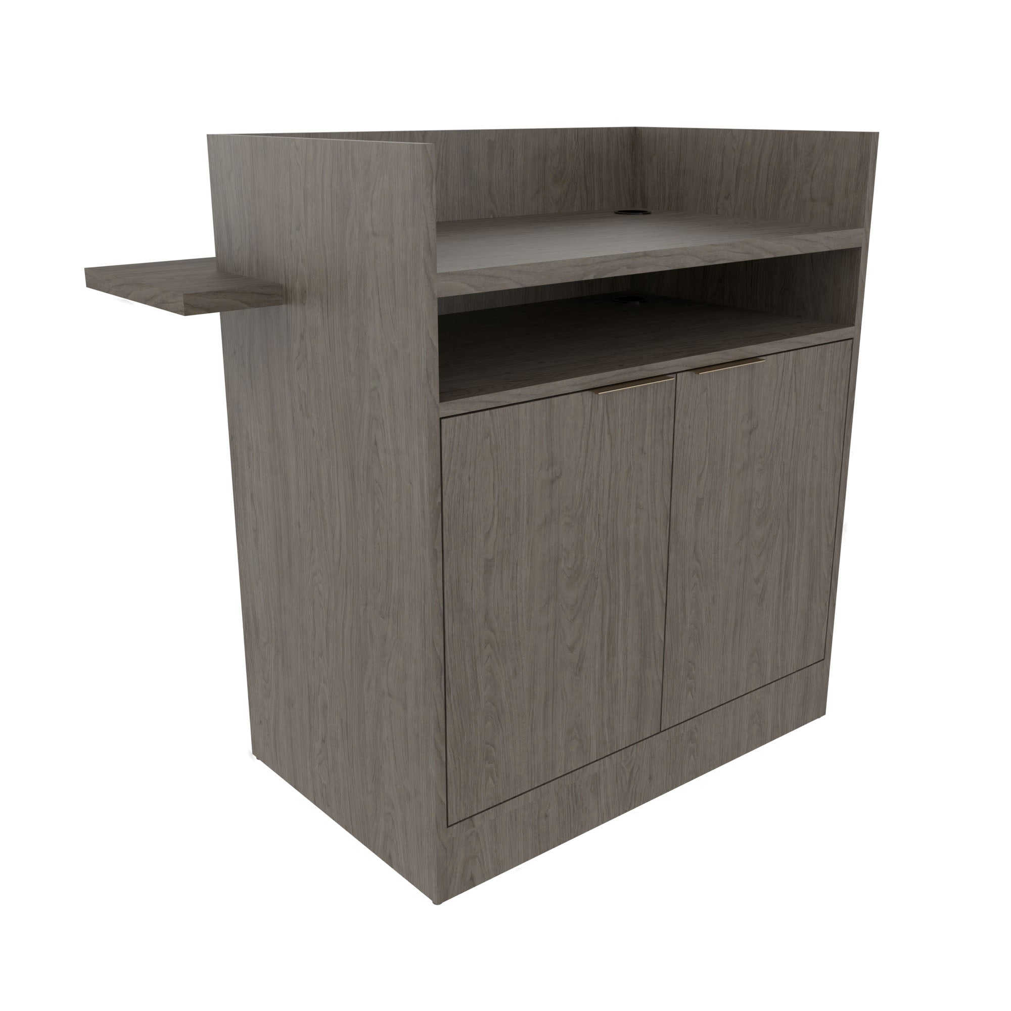 Finley Modern Writing Desk with Wrap-Around Ledge - Stylish Home Office Desk for Small Spaces, Perfect for Remote Work & Study