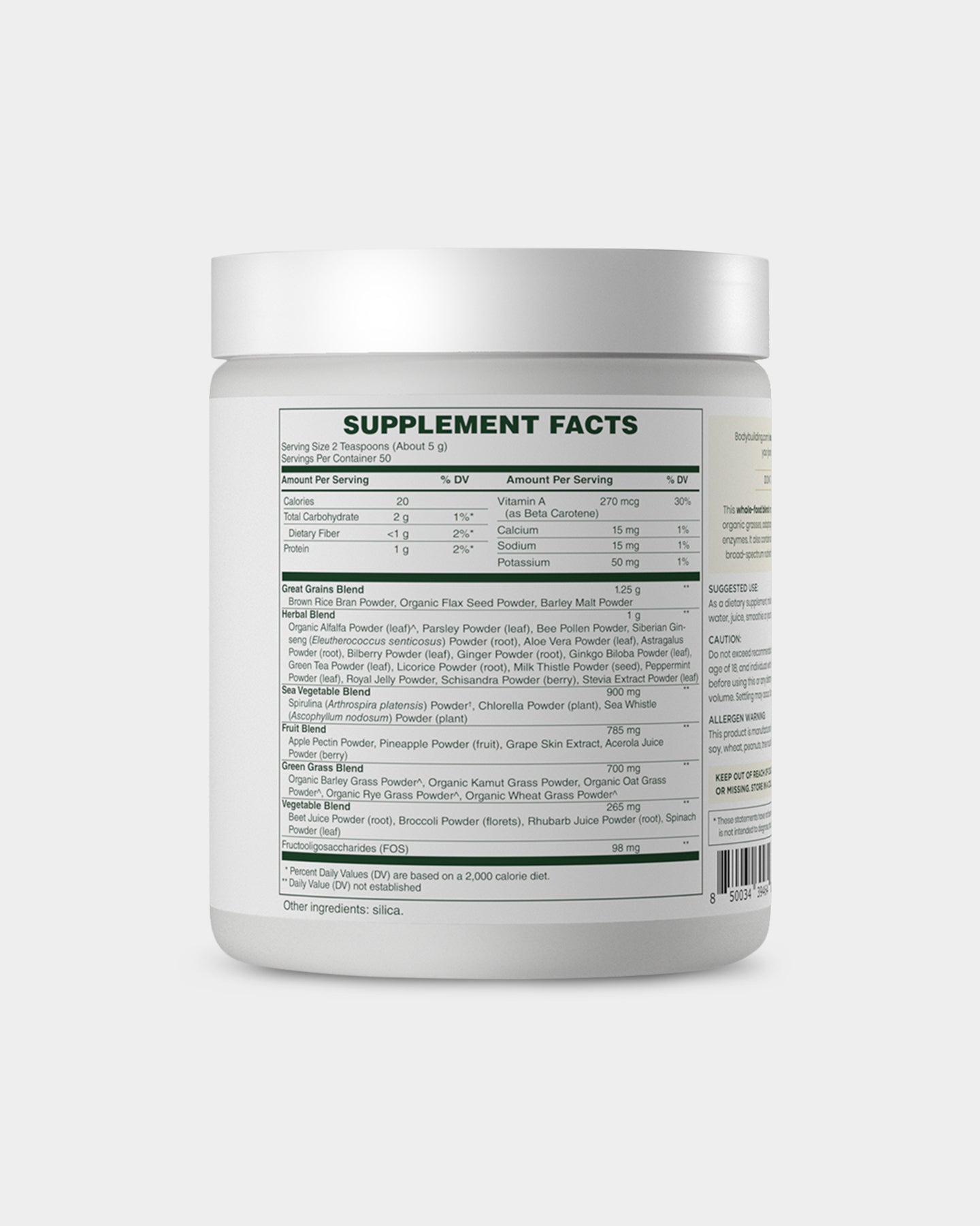 Nourish + Bloom Super Greens Powder - Organic Detox & Energy Boost for Daily Wellness | Perfect for Smoothies, Juices & Healthy Lifestyles