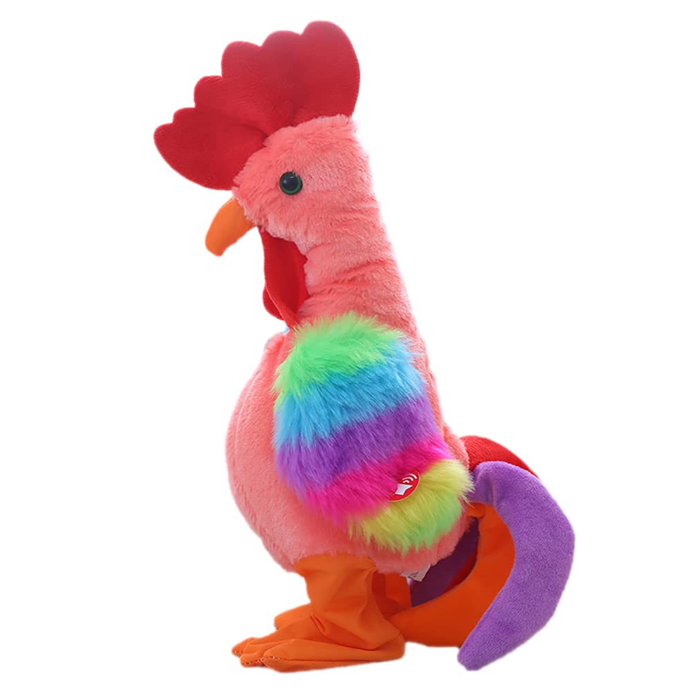 Ochine Squawking Chicken Musical Plush Toy - Electric Walking Singing Rooster Stuffed Animal, Interactive Electronic Gift for Kids & Adults | Perfect for Birthday Parties, Easter Gifts & Stress Relief