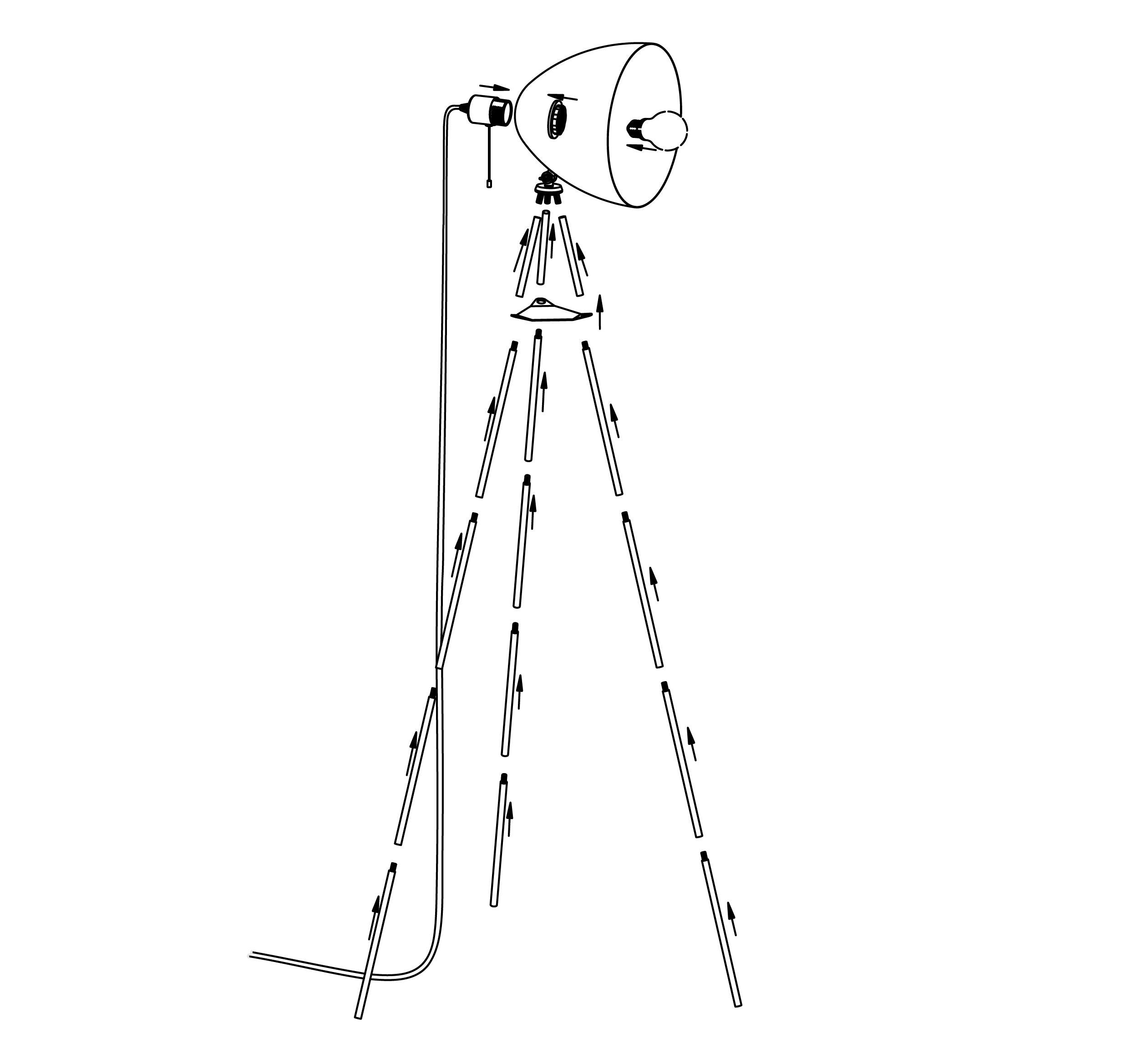 Eglo Dundee Mint Green & Copper Tripod Floor Lamp - Modern Industrial Lighting for Living Room, Bedroom, or Office Decor