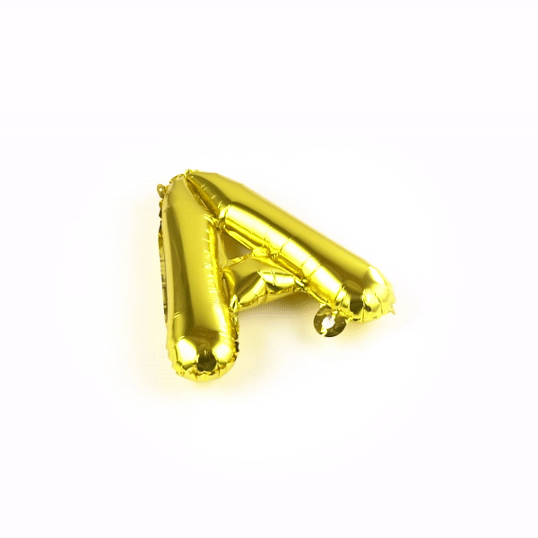 Balloonify Gold Mylar Letter A Balloon - 16 Inch Large Foil Alphabet Balloon for Birthday Party Decorations, Baby Shower, Graduation & Anniversary Celebrations (1 Count Box)