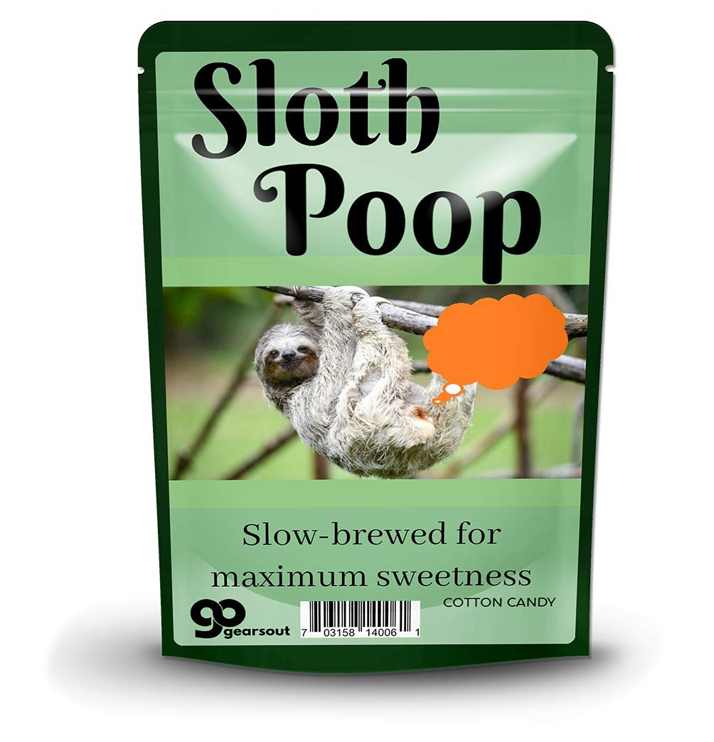 Funny Sloth Poop Cotton Candy Gag Gift - Blue Gluten-Free Novelty Candy for Adults & Kids - Perfect for Pranks, Stocking Stuffers & Party Favors